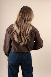 Billow Blouse - Brown Check