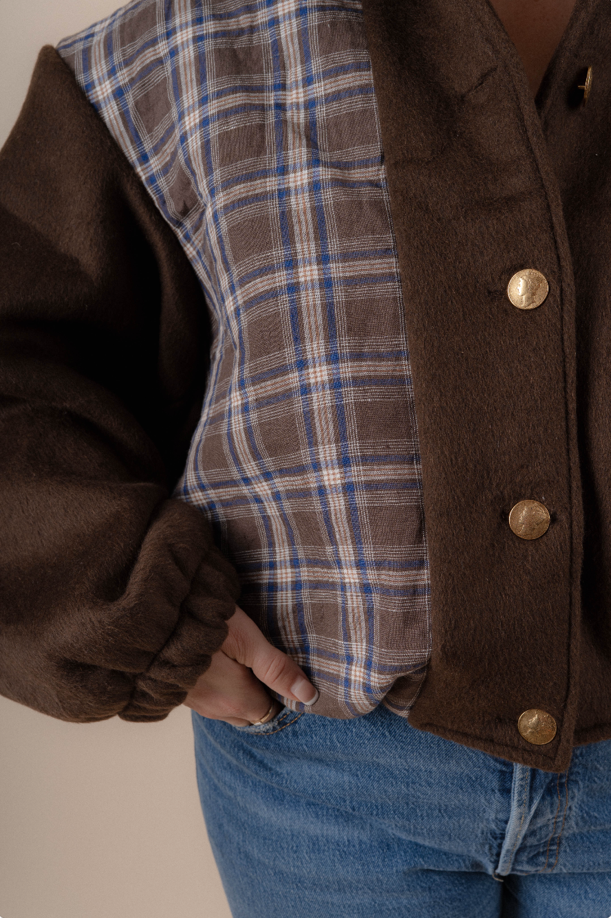 Plaid Bomber Jacket
