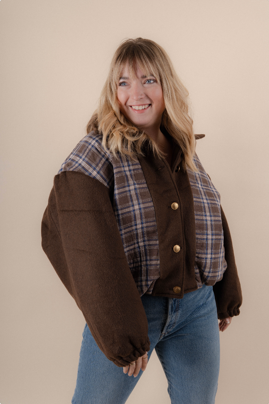 Plaid Bomber Jacket