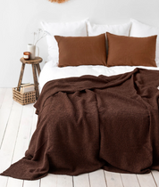 Queen Linen Waffle Coverlet