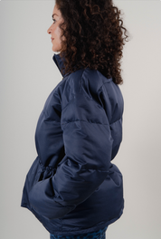 Sculpted Puffer Jacket - Navy