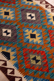 Teal Diamond Runner 2'9" x 9'8"