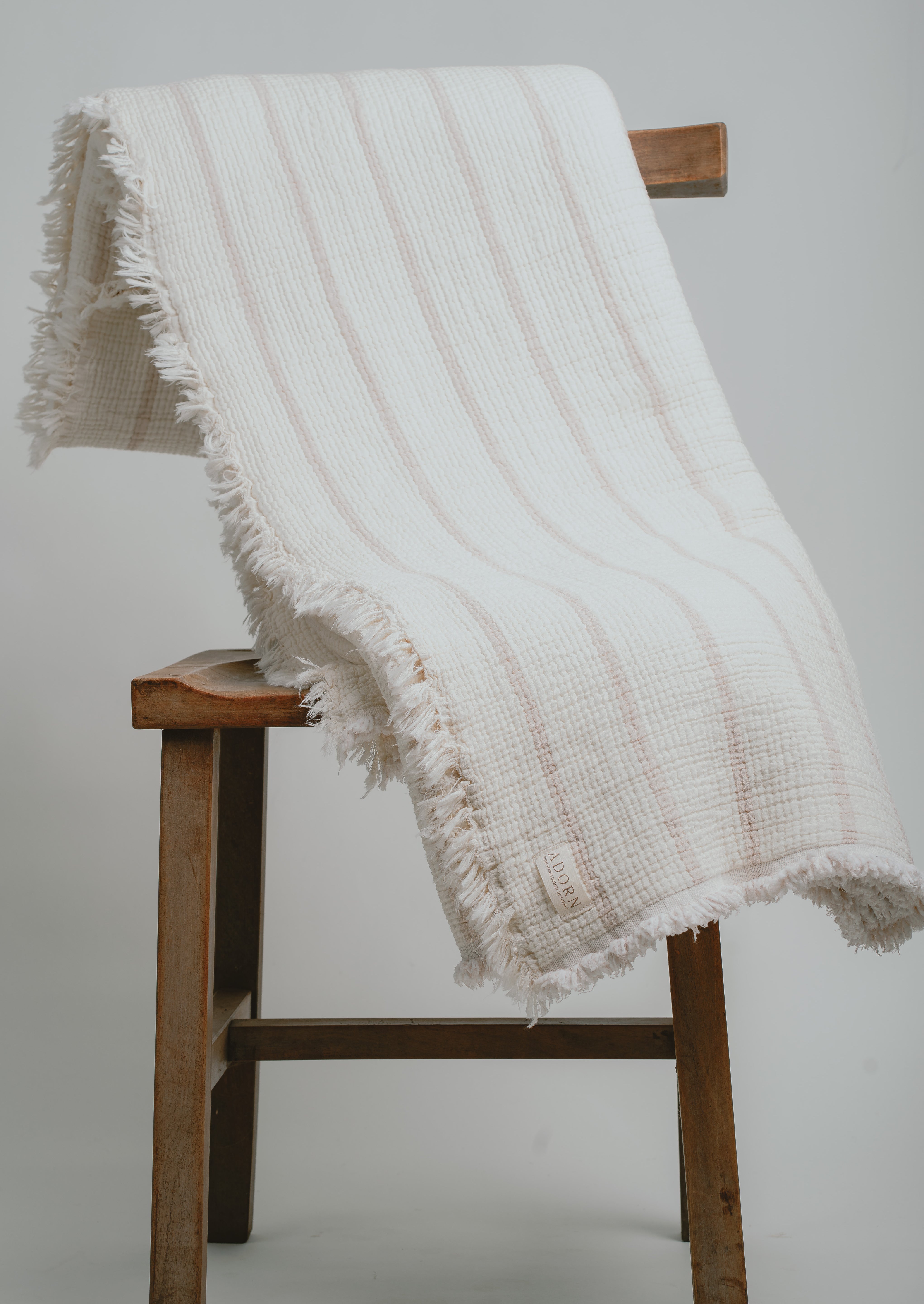 Queen Striped Muslin Blanket