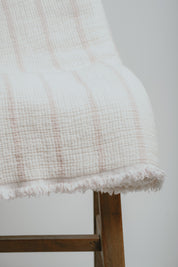 Queen Striped Muslin Blanket