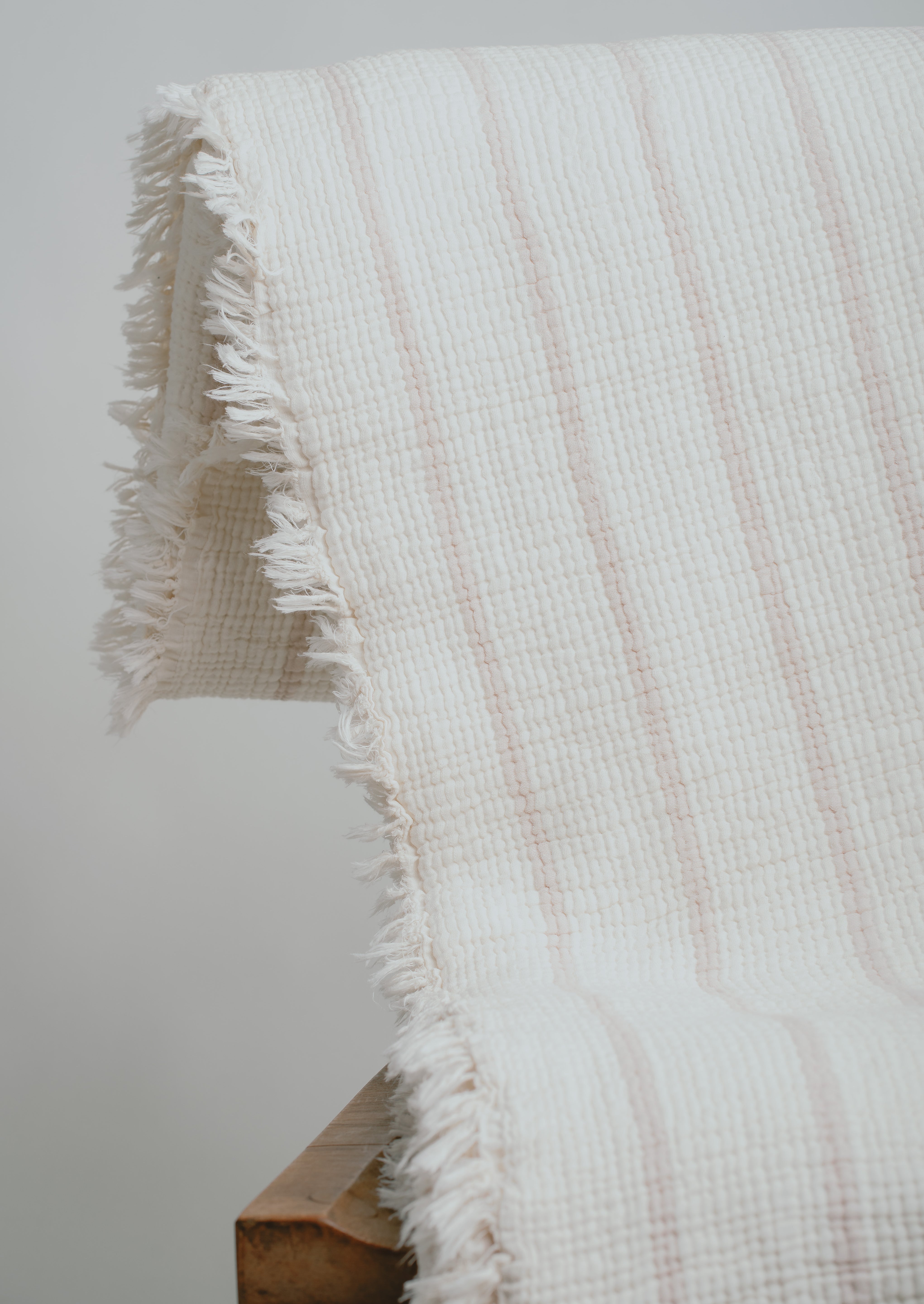 Queen Striped Muslin Blanket