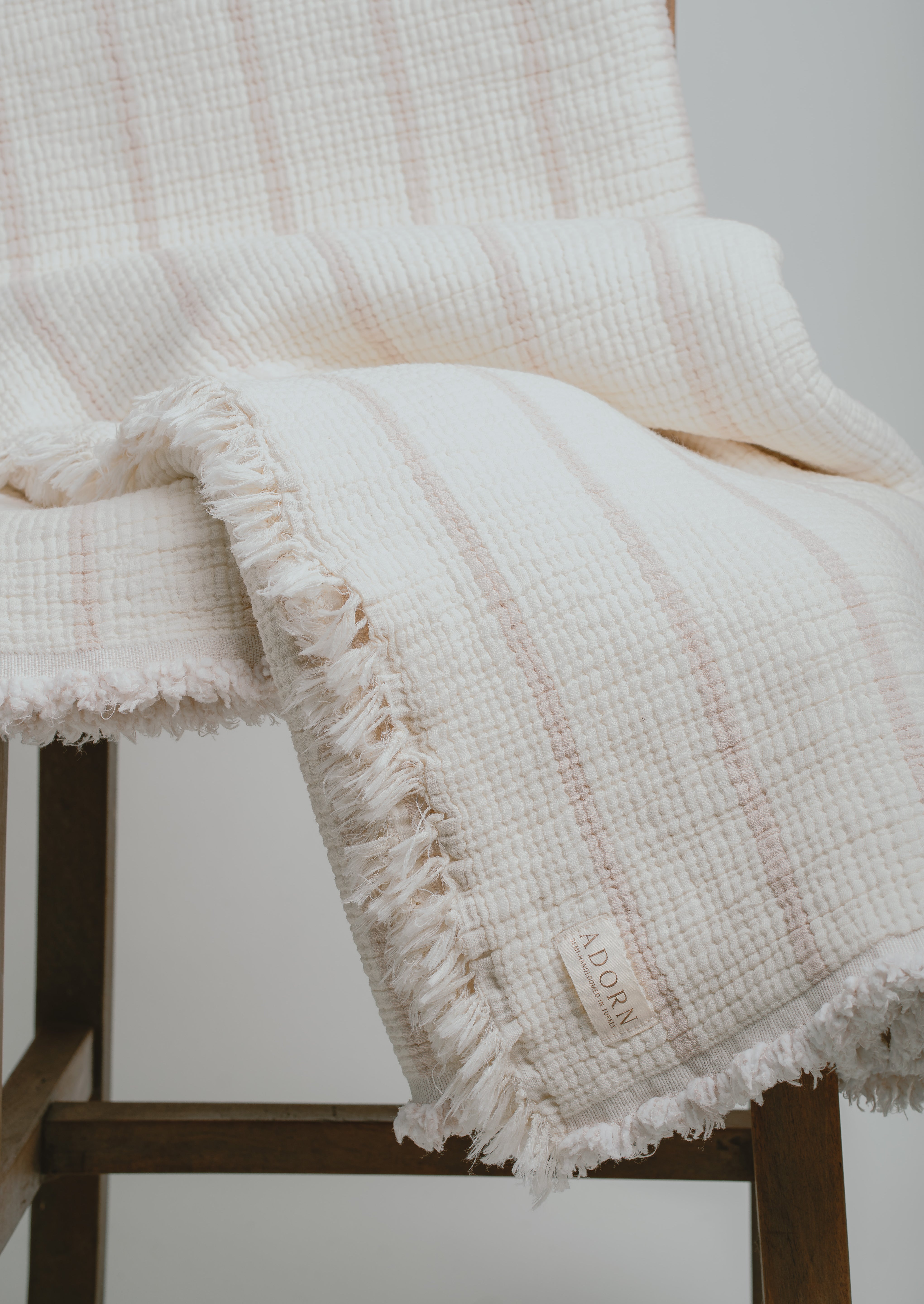 Queen Striped Muslin Blanket