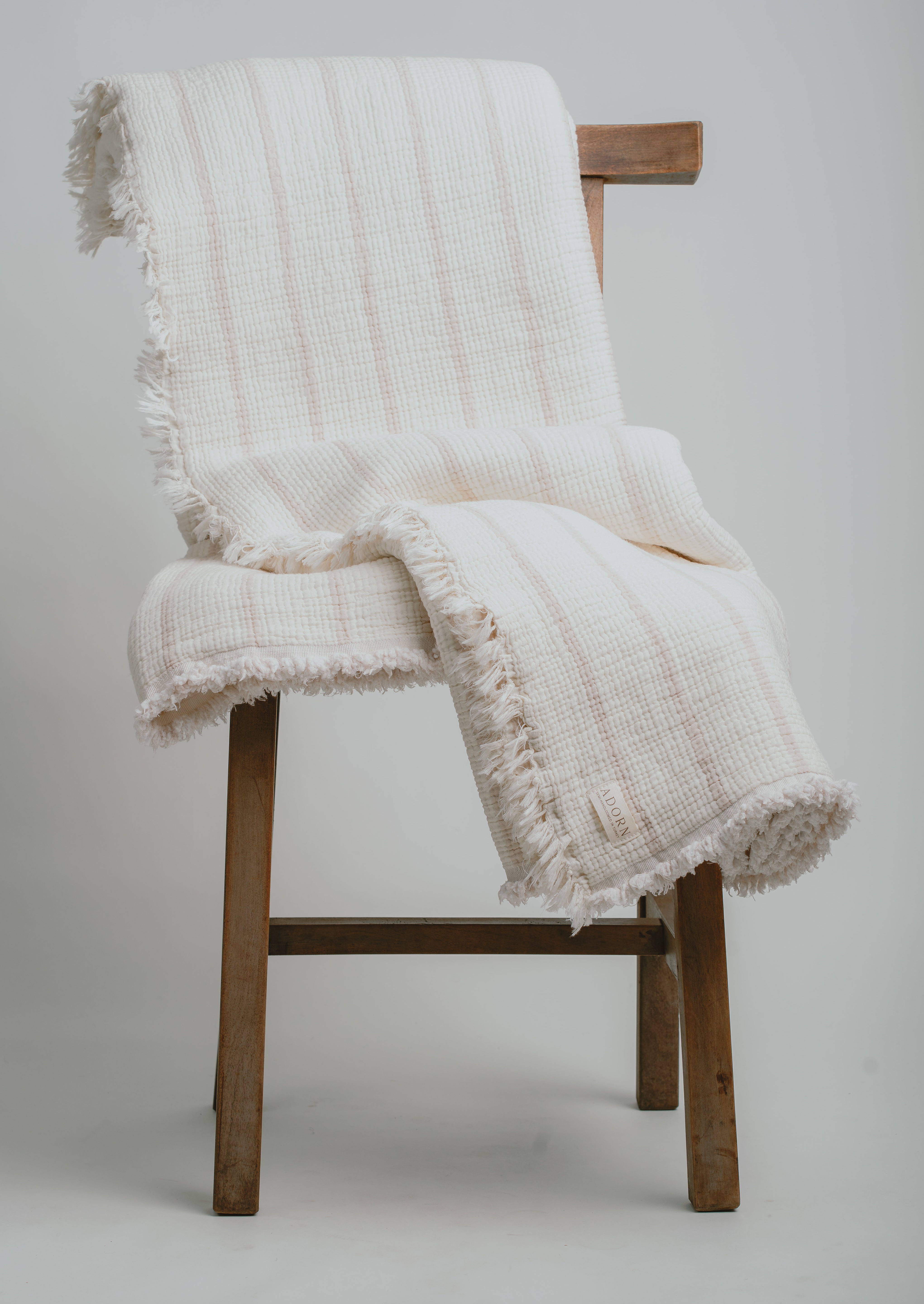 Queen Striped Muslin Blanket