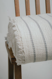 Queen Striped Muslin Blanket