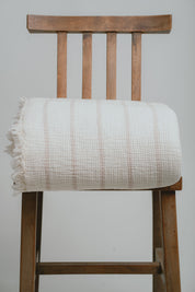 Queen Striped Muslin Blanket