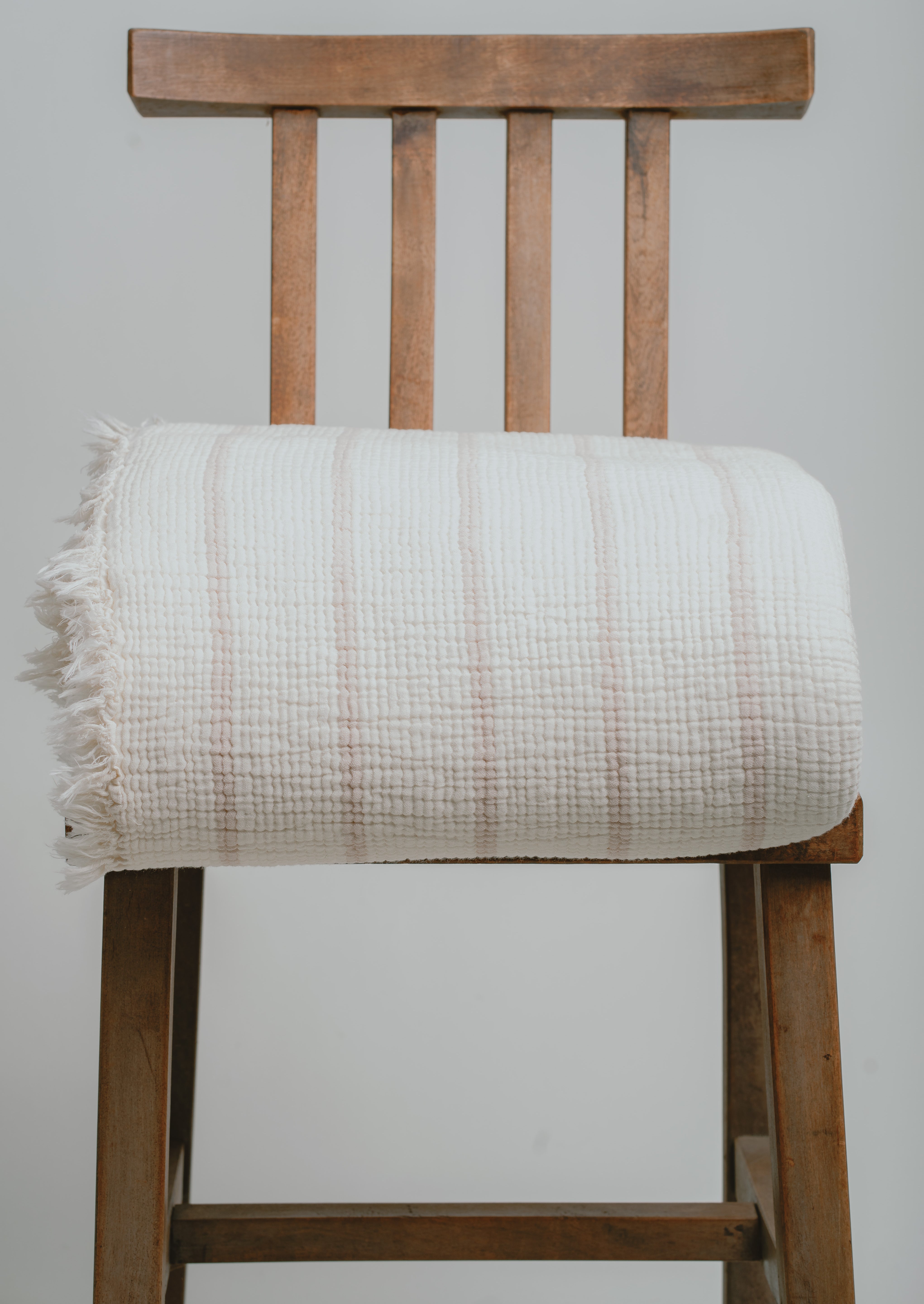 Queen Striped Muslin Blanket