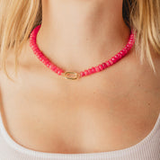 Candy Necklace - Watermelon Jade