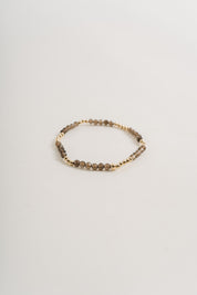 Gold & Smokey Quartz Stretchy Bracelet