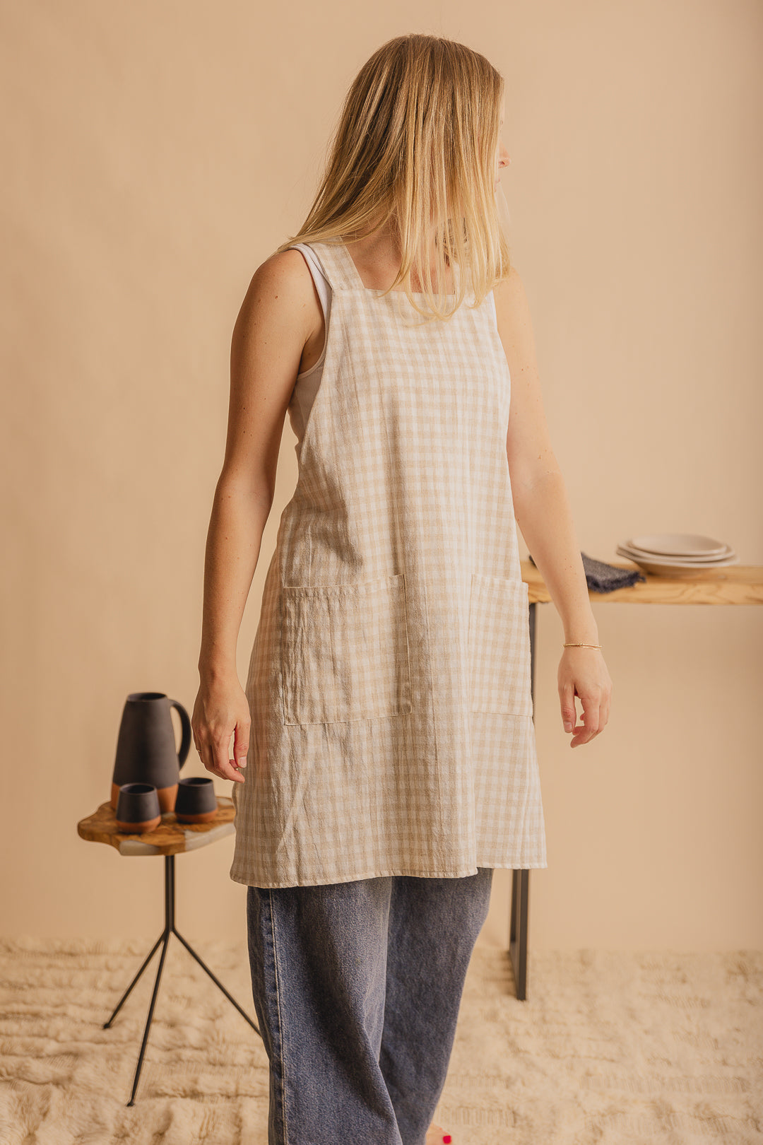 Linen Crossback Apron