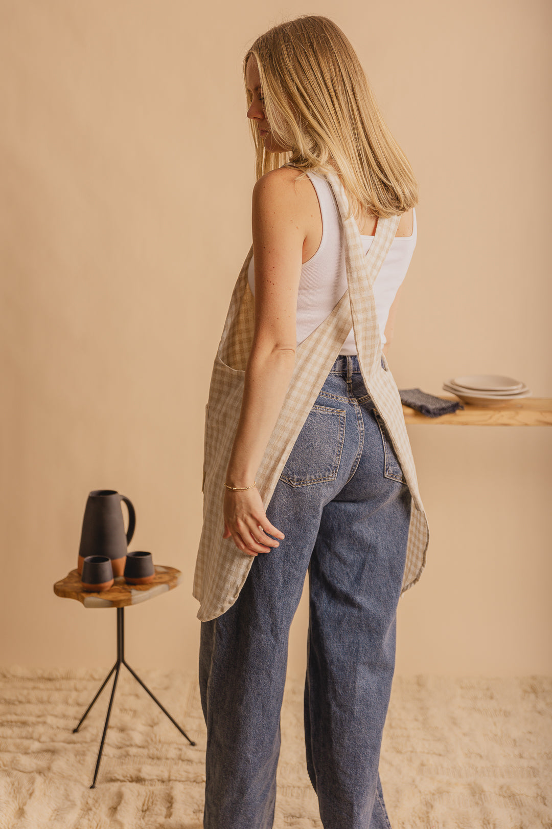 Linen Crossback Apron