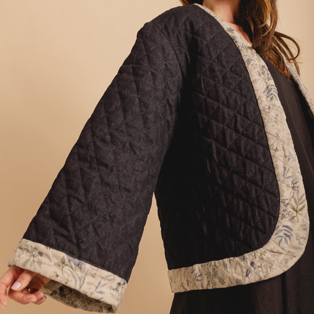 Bell Sleeve Quilted Jacket