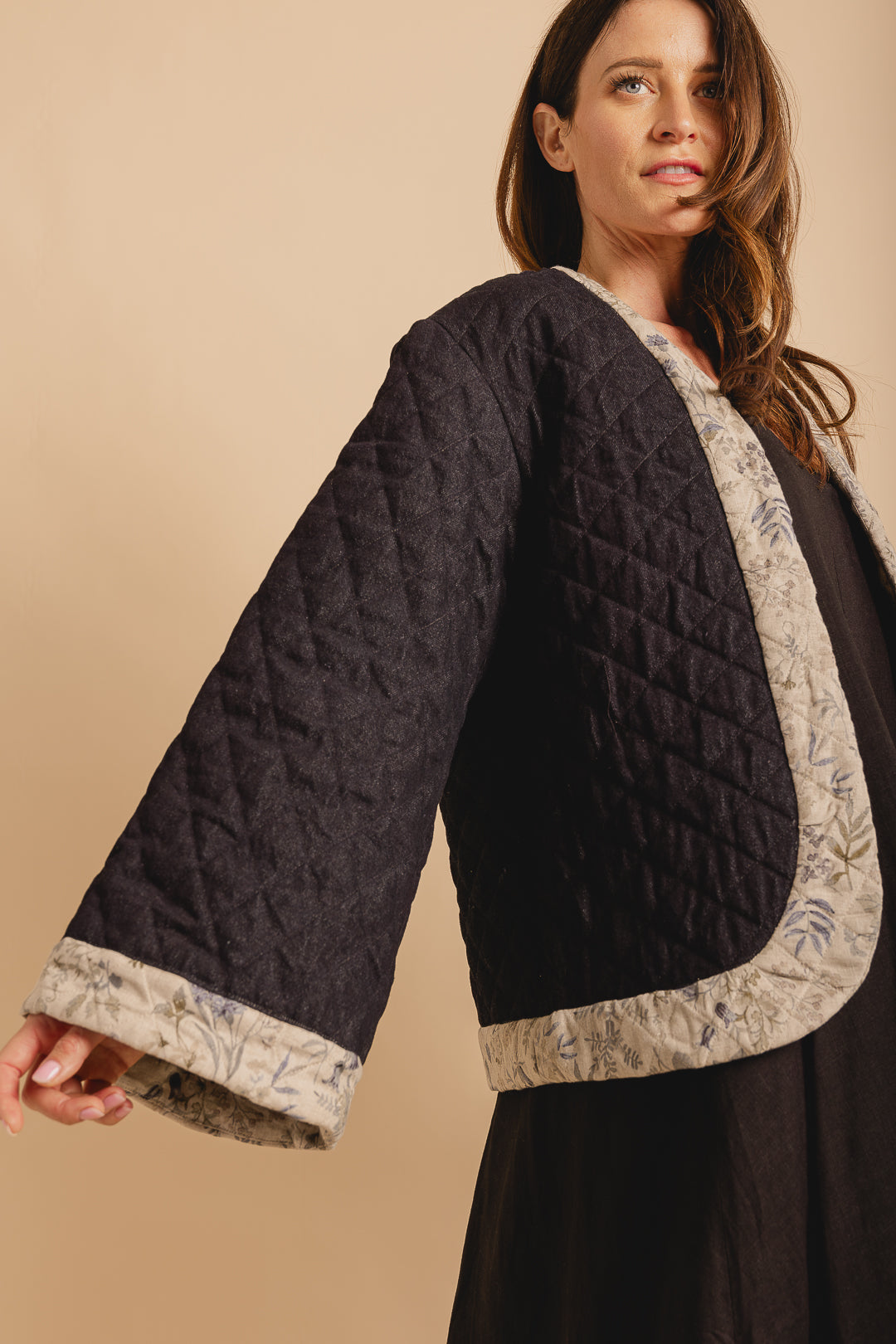 Bell Sleeve Quilted Jacket