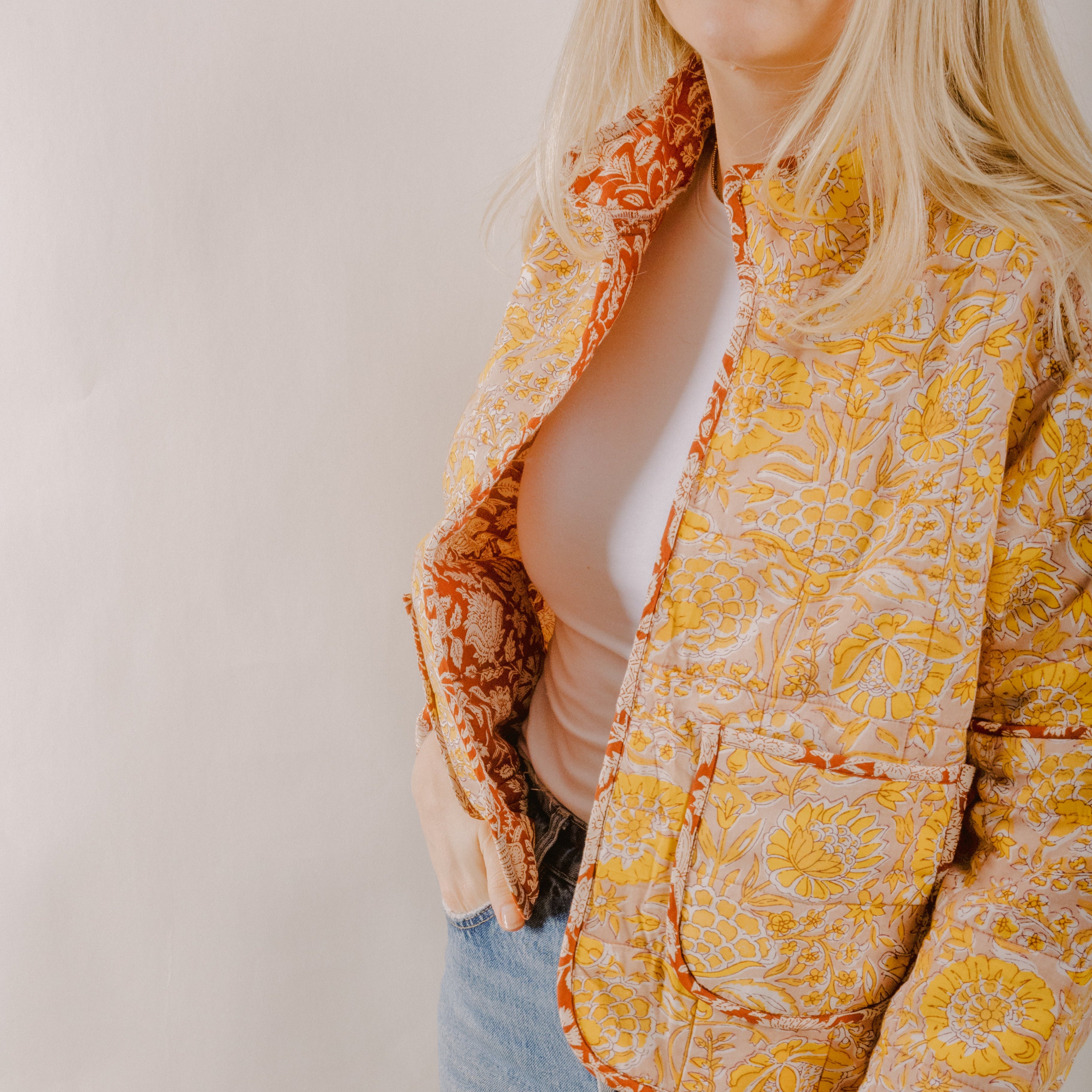 Peach Foster Quilted Jacket