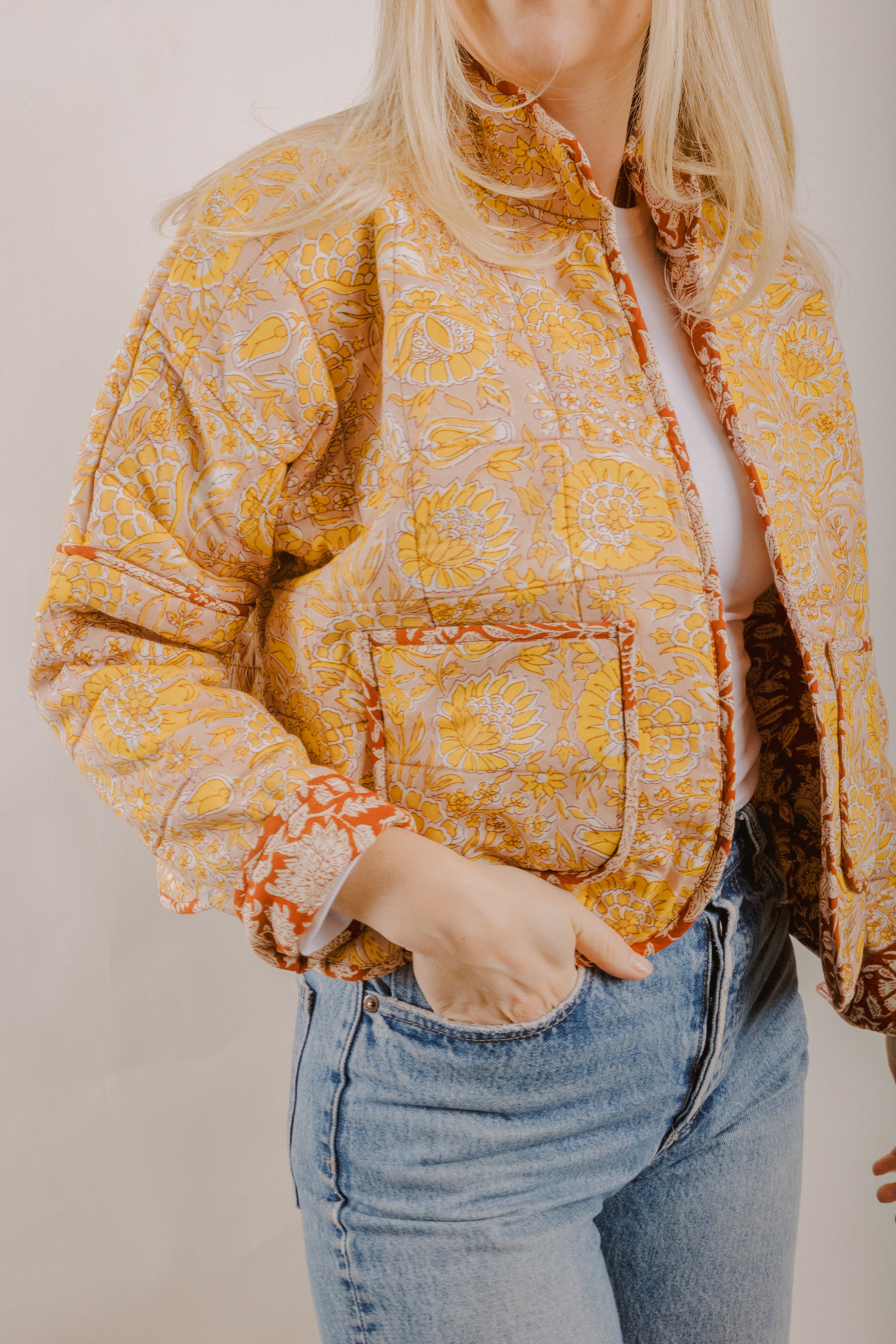 Peach Foster Quilted Jacket