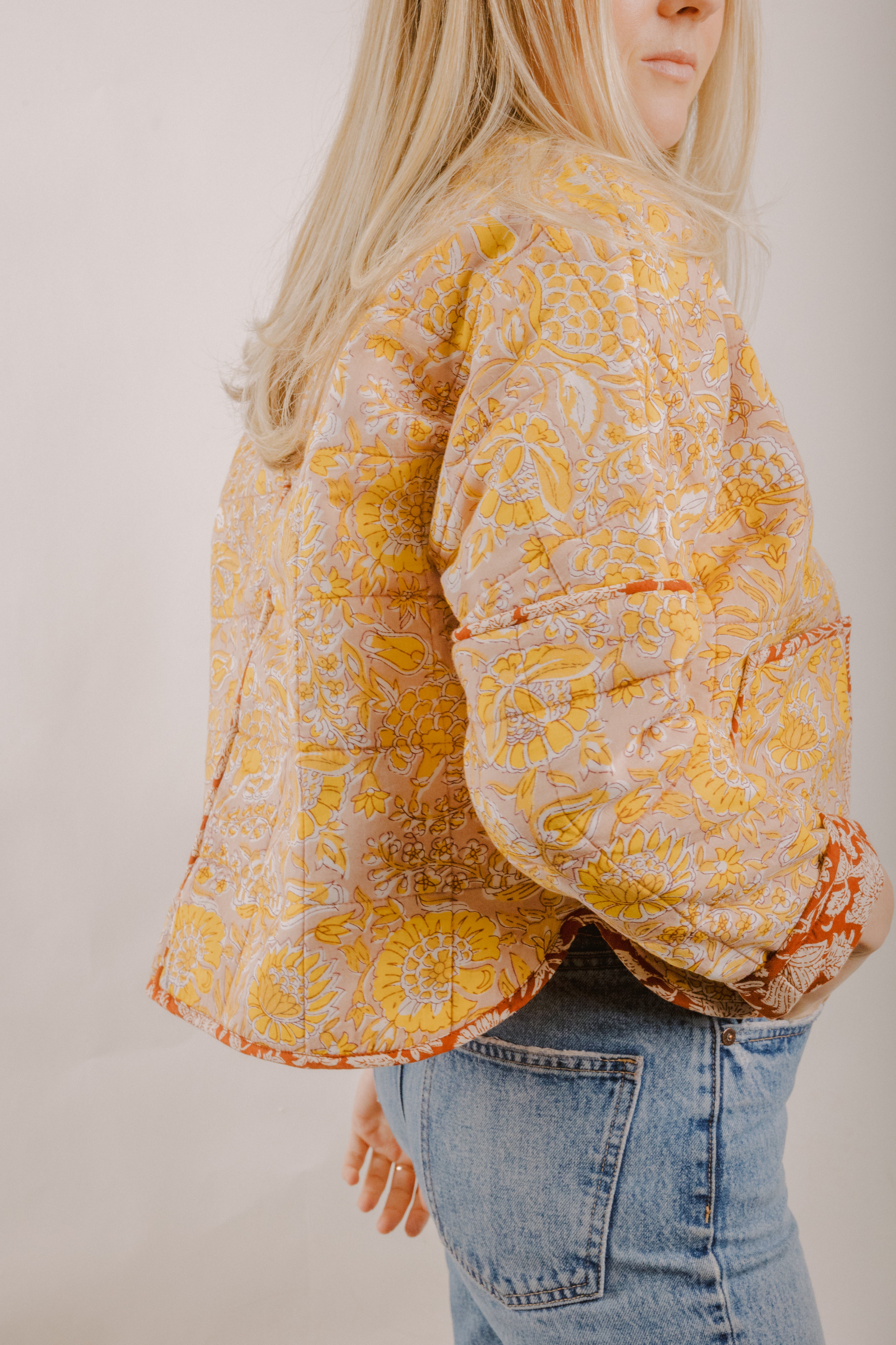 Peach Foster Quilted Jacket