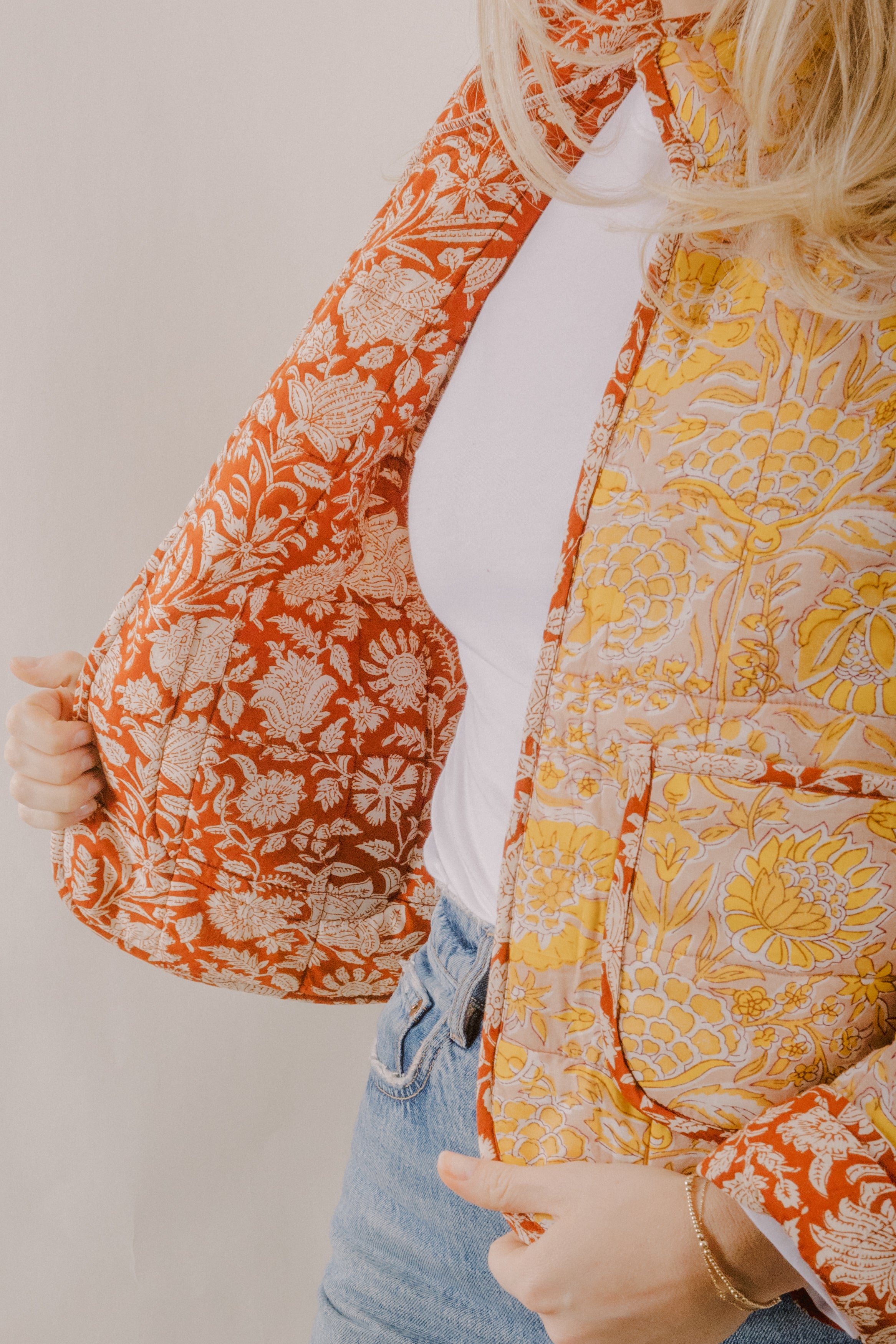 Peach Foster Quilted Jacket