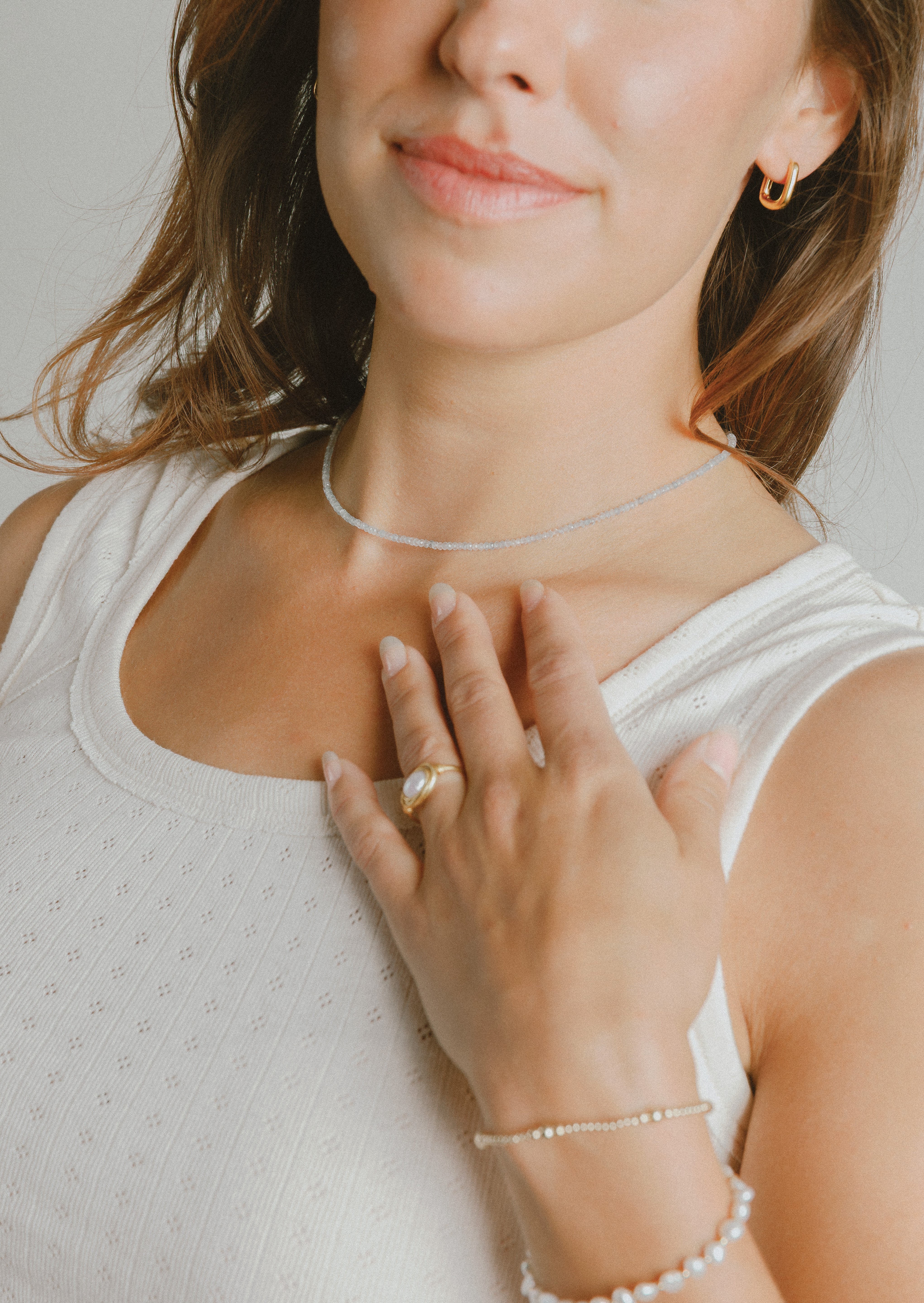 Solene Necklace - Aquamarine