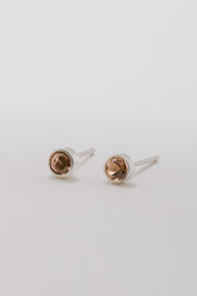 Smokey Quartz Stud Earring