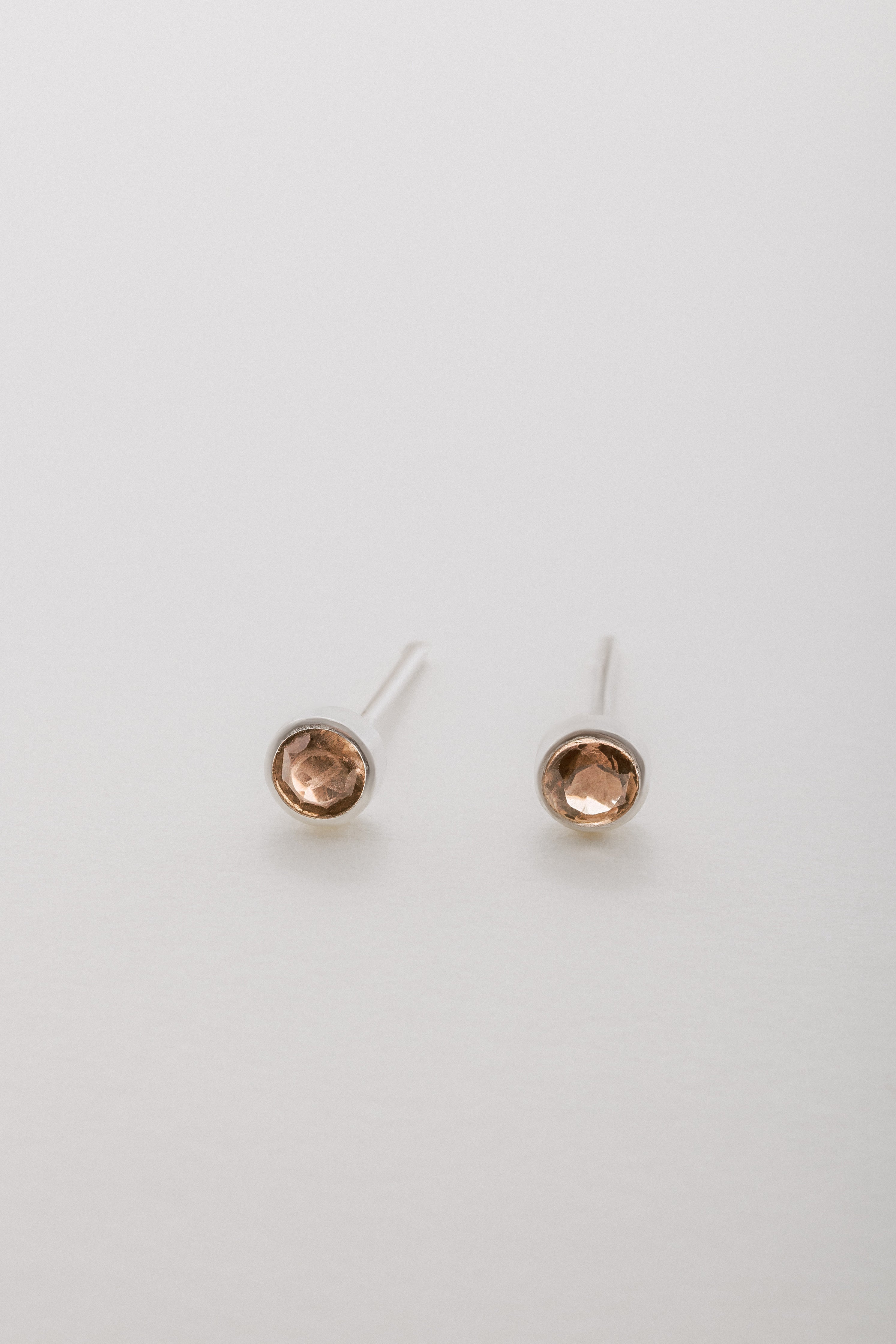 Smokey Quartz Stud Earring