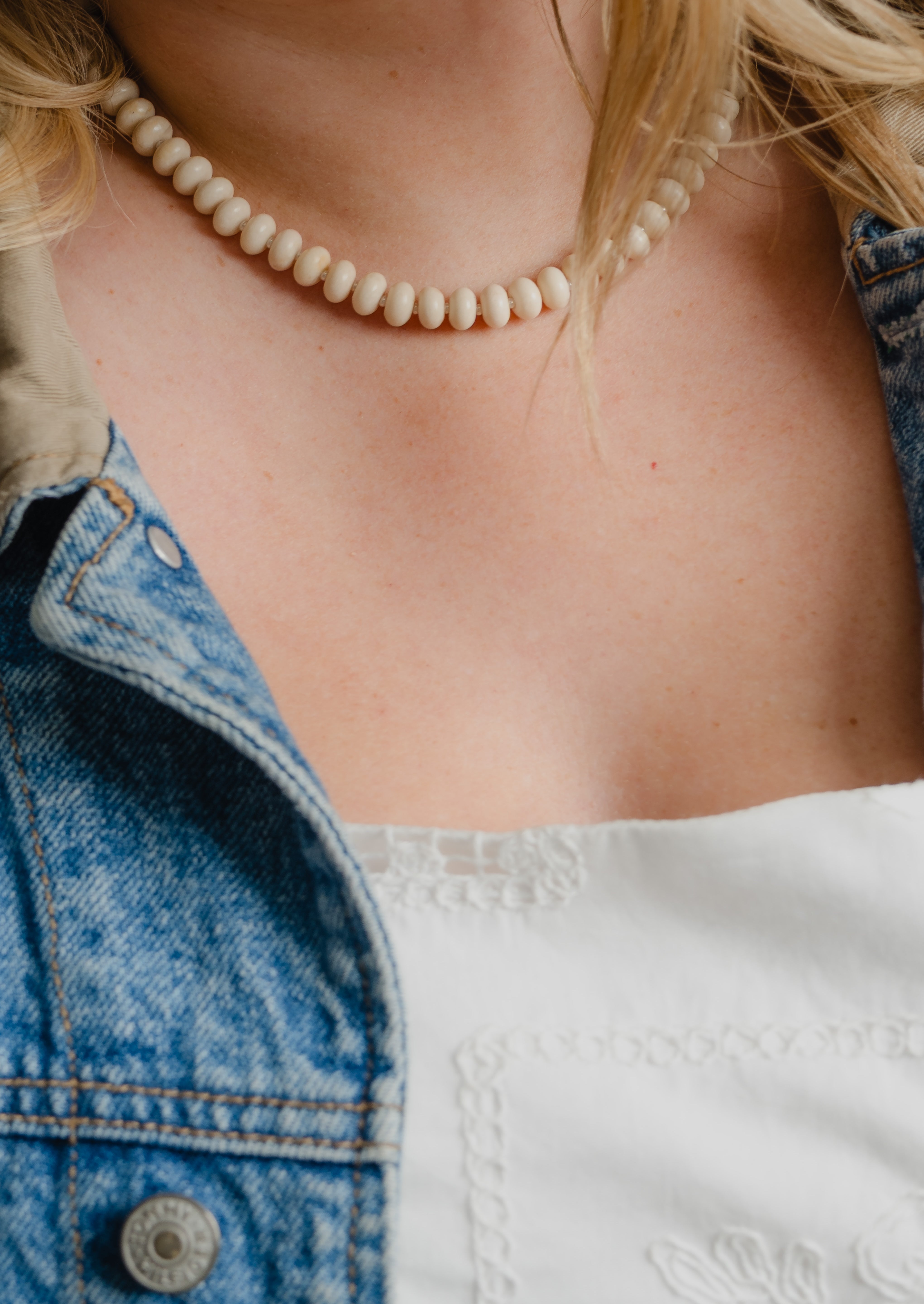 Candy Necklace - Coconut Jade