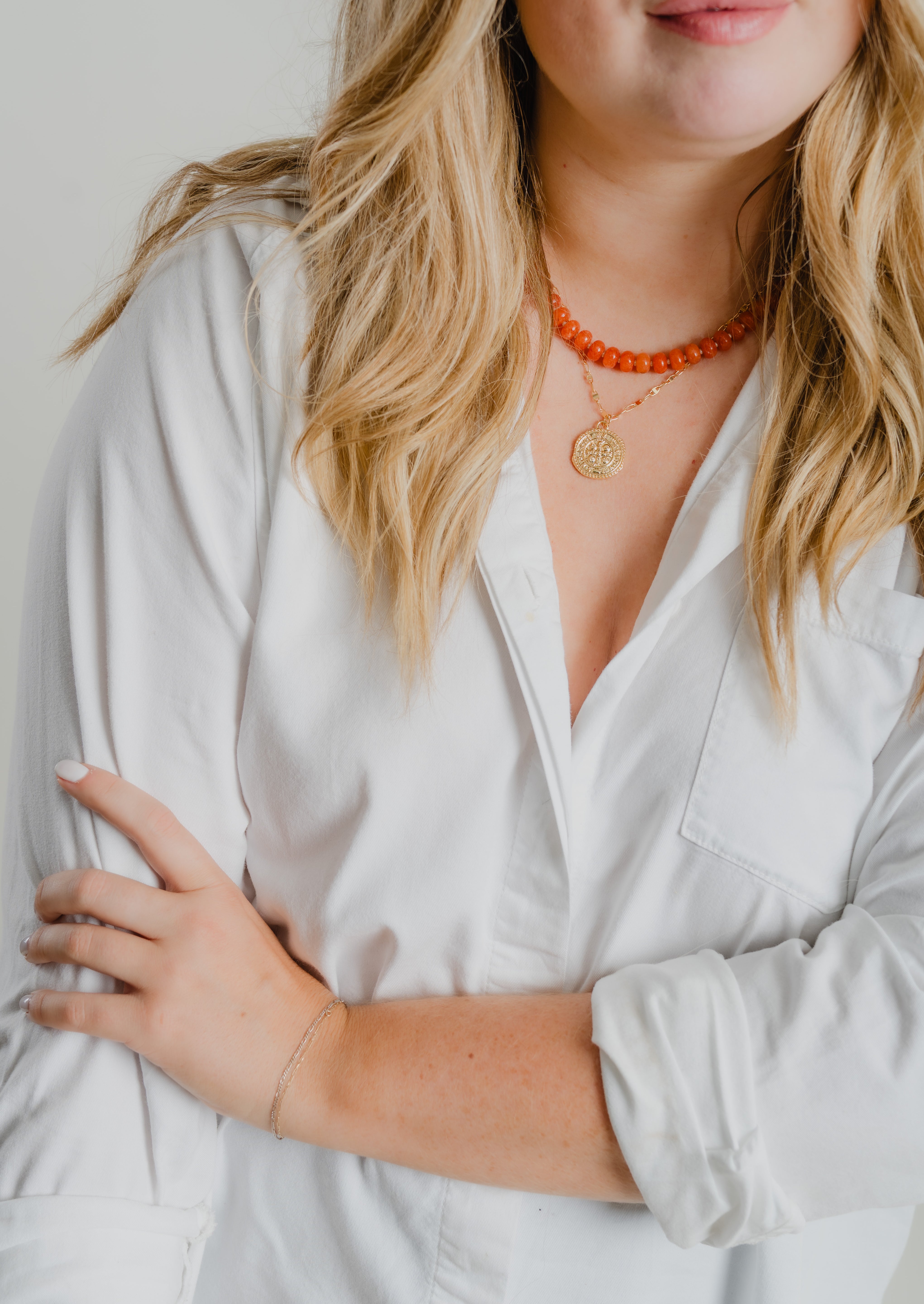 Candy Necklace -Tangerine Jade