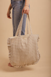 Gingham Market Bag