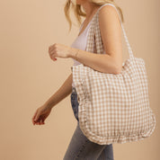 Gingham Market Bag