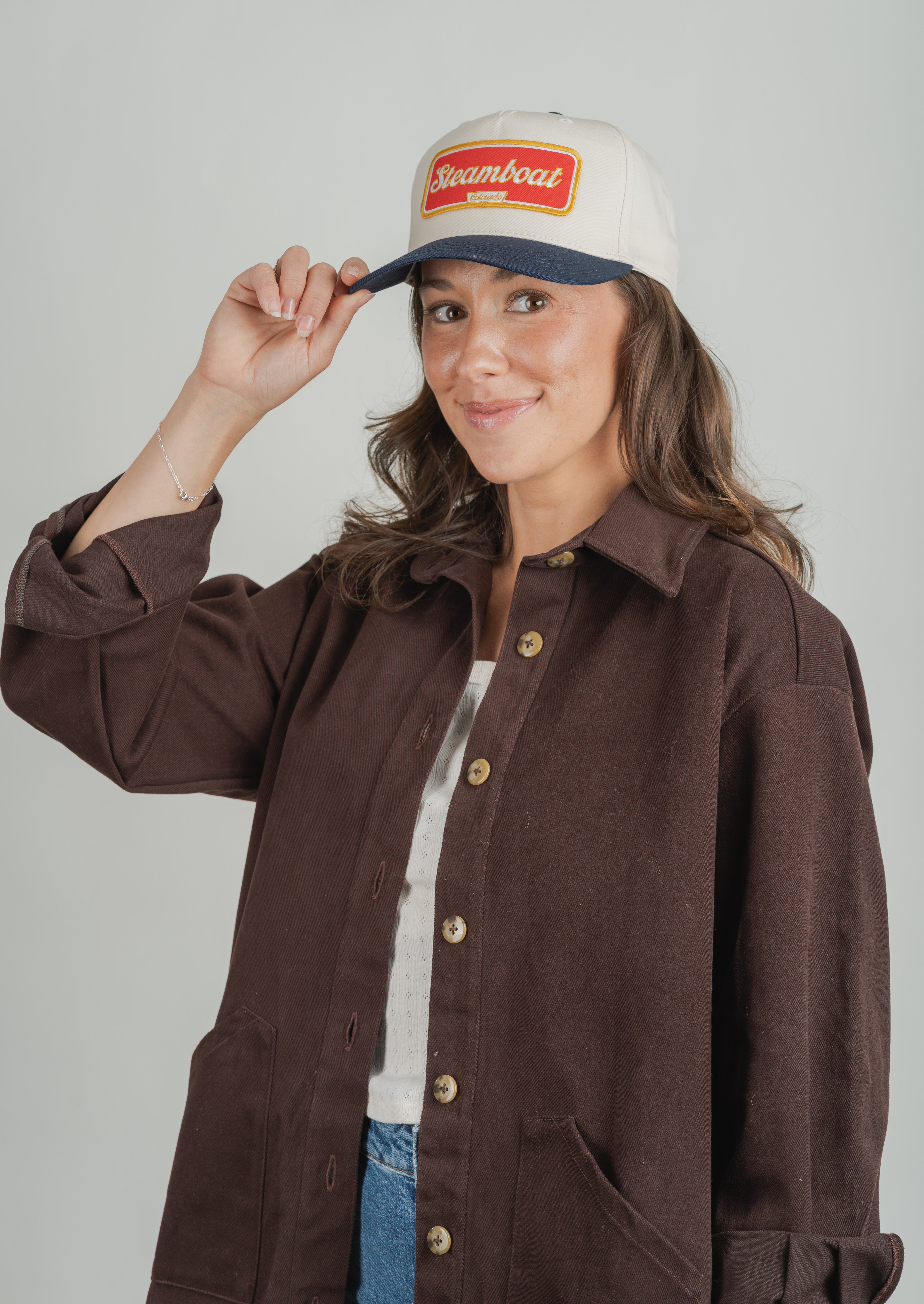 Steamboat Banquet Navy/Natural Trucker Hat