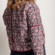 Navy Floral Quilted Jacket