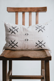 Cactus Silk Pillow - Salt & Pepper