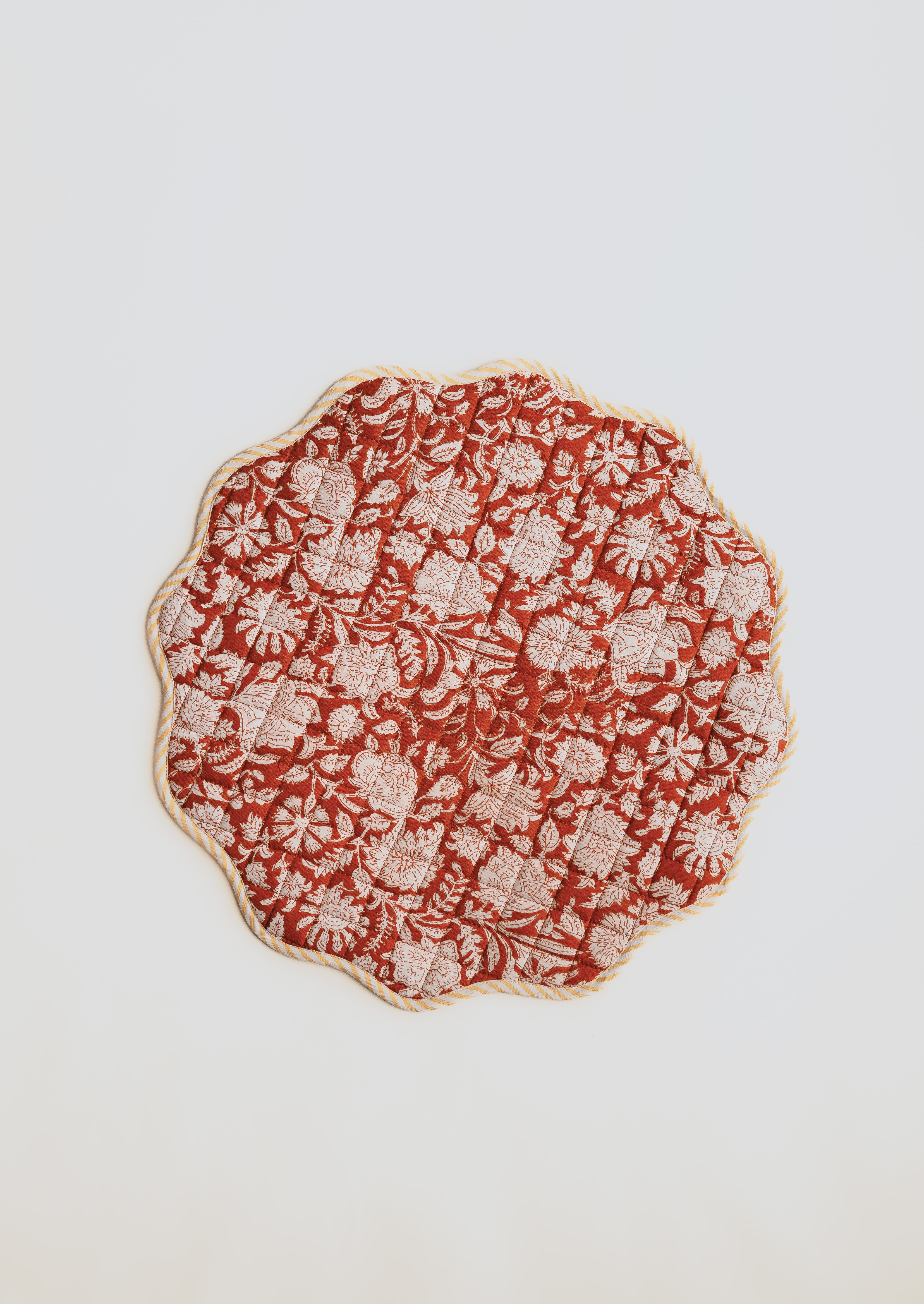 Quilted Placemat - Terracotta Bloom