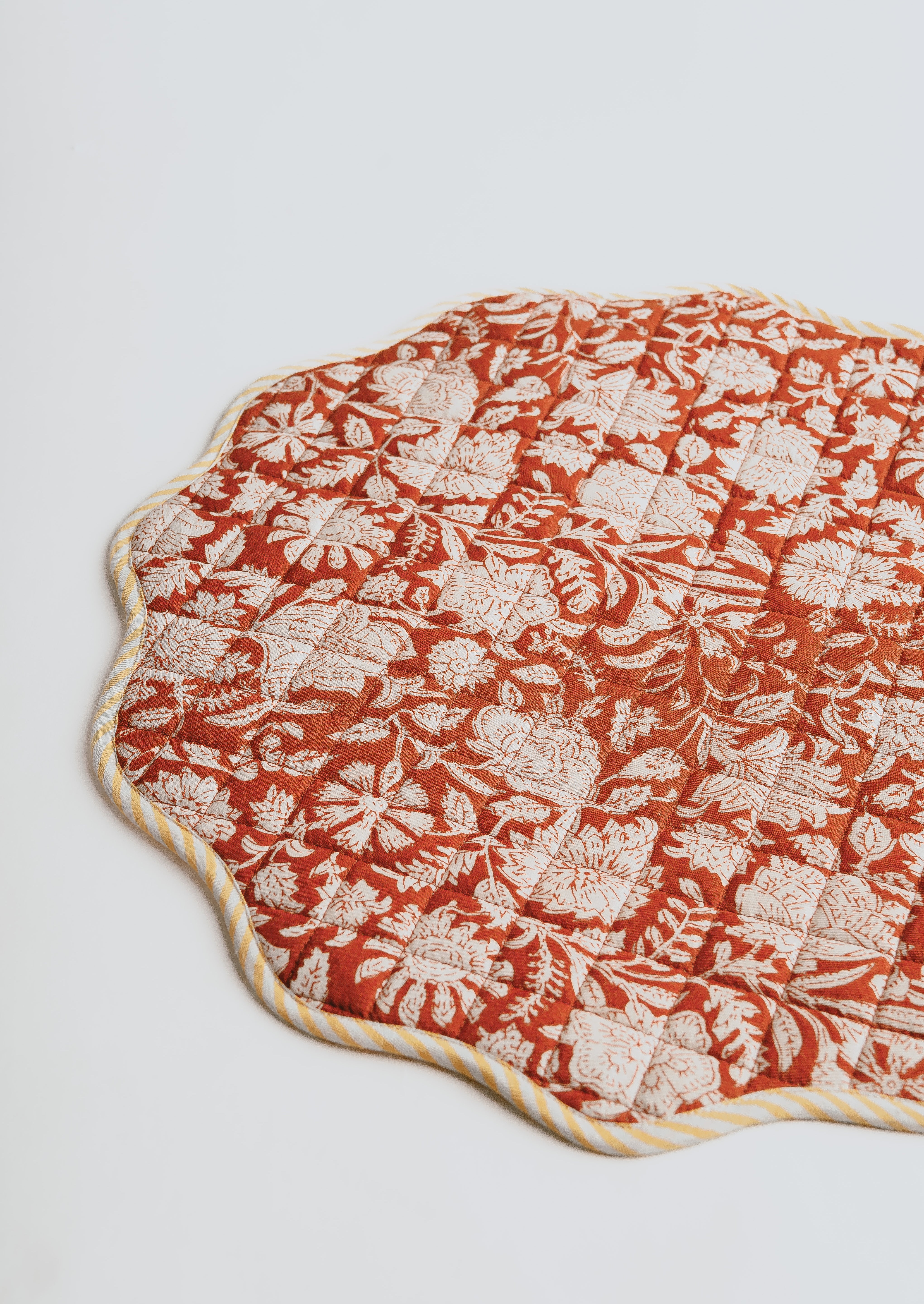 Quilted Placemat - Terracotta Bloom