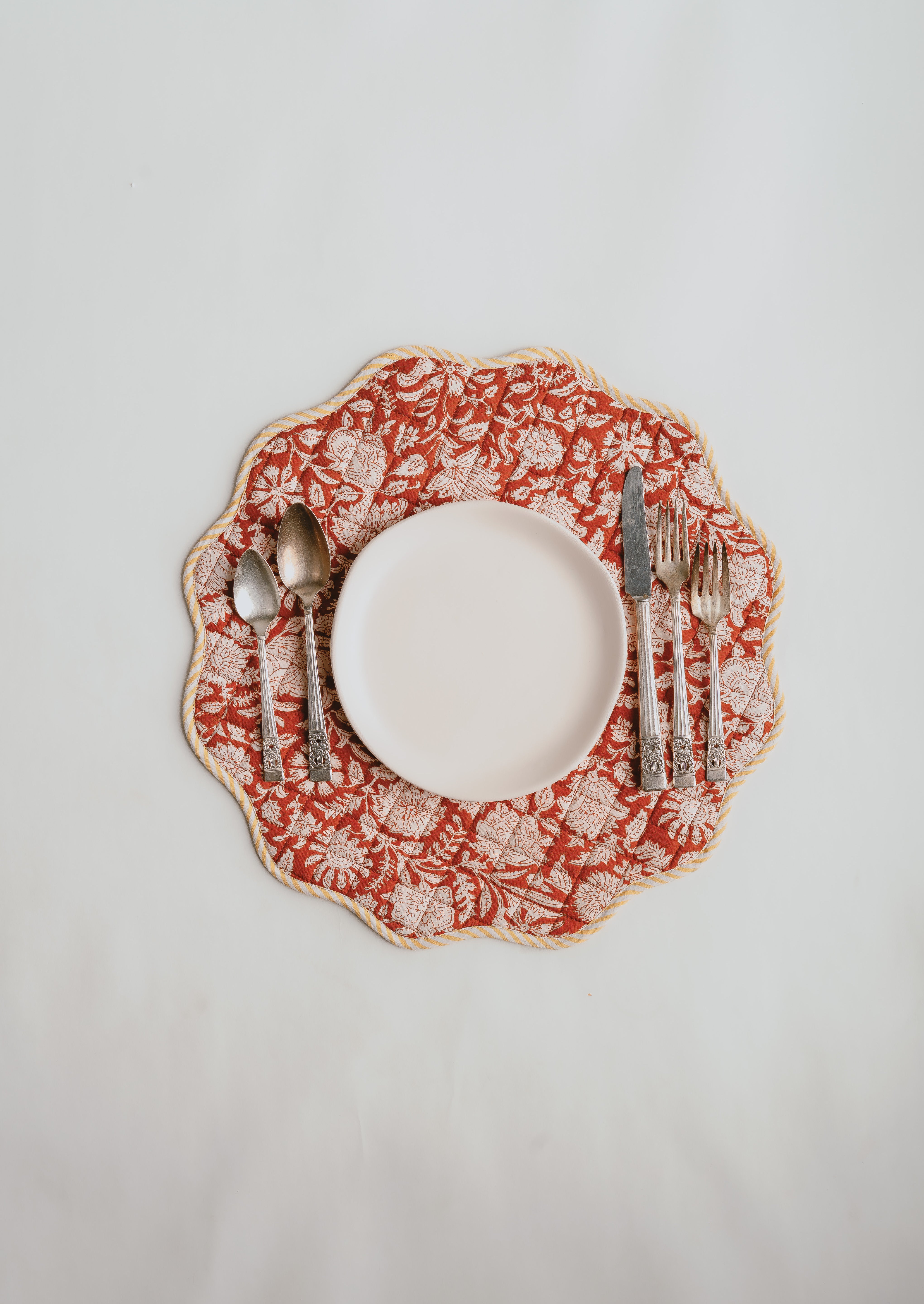 Quilted Placemat - Terracotta Bloom