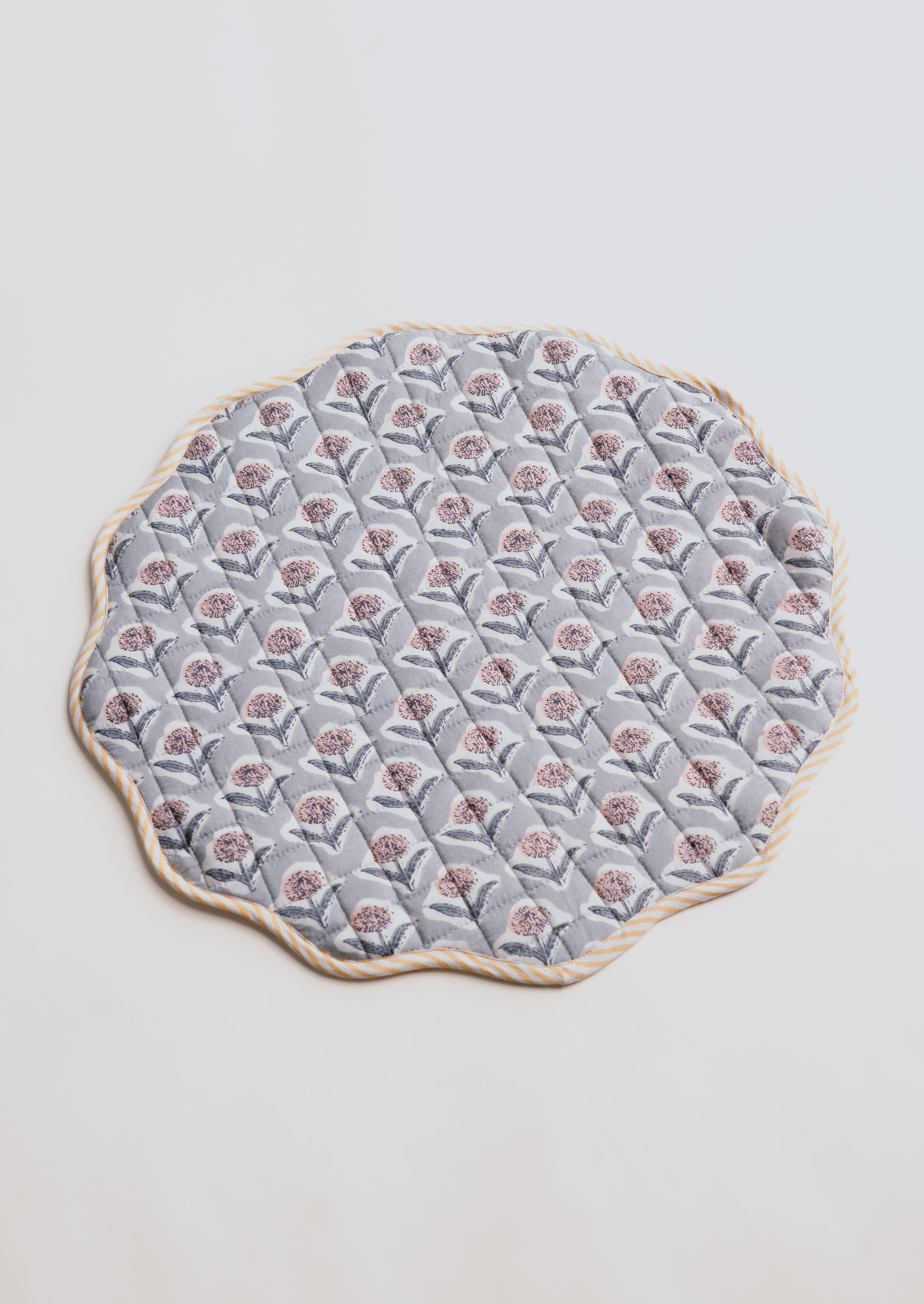 Quilted Placemat - Blue Wildflower