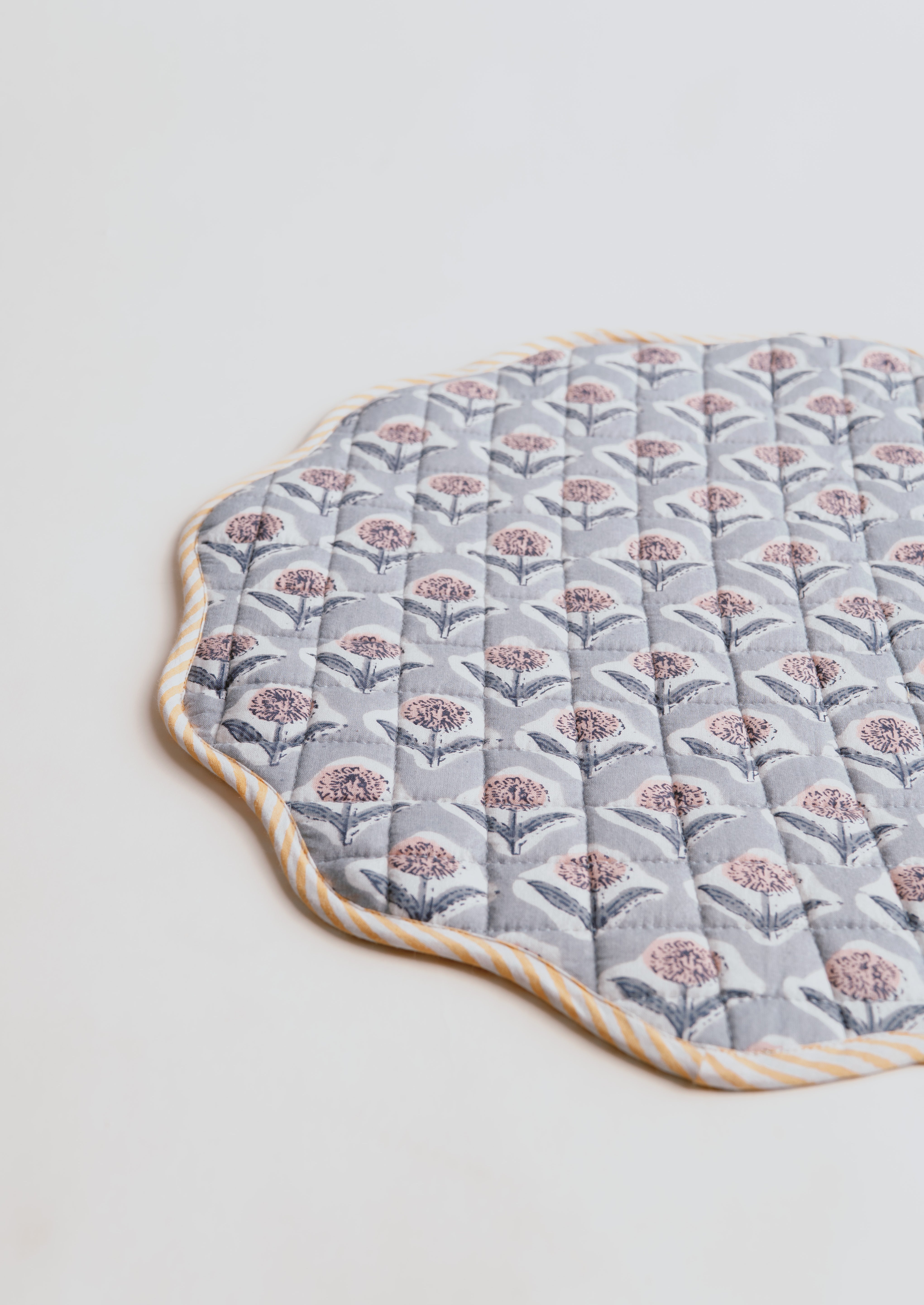 Quilted Placemat - Blue Wildflower