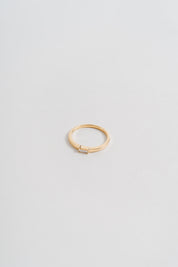 14k Solid Gold Baguette Stacking Ring
