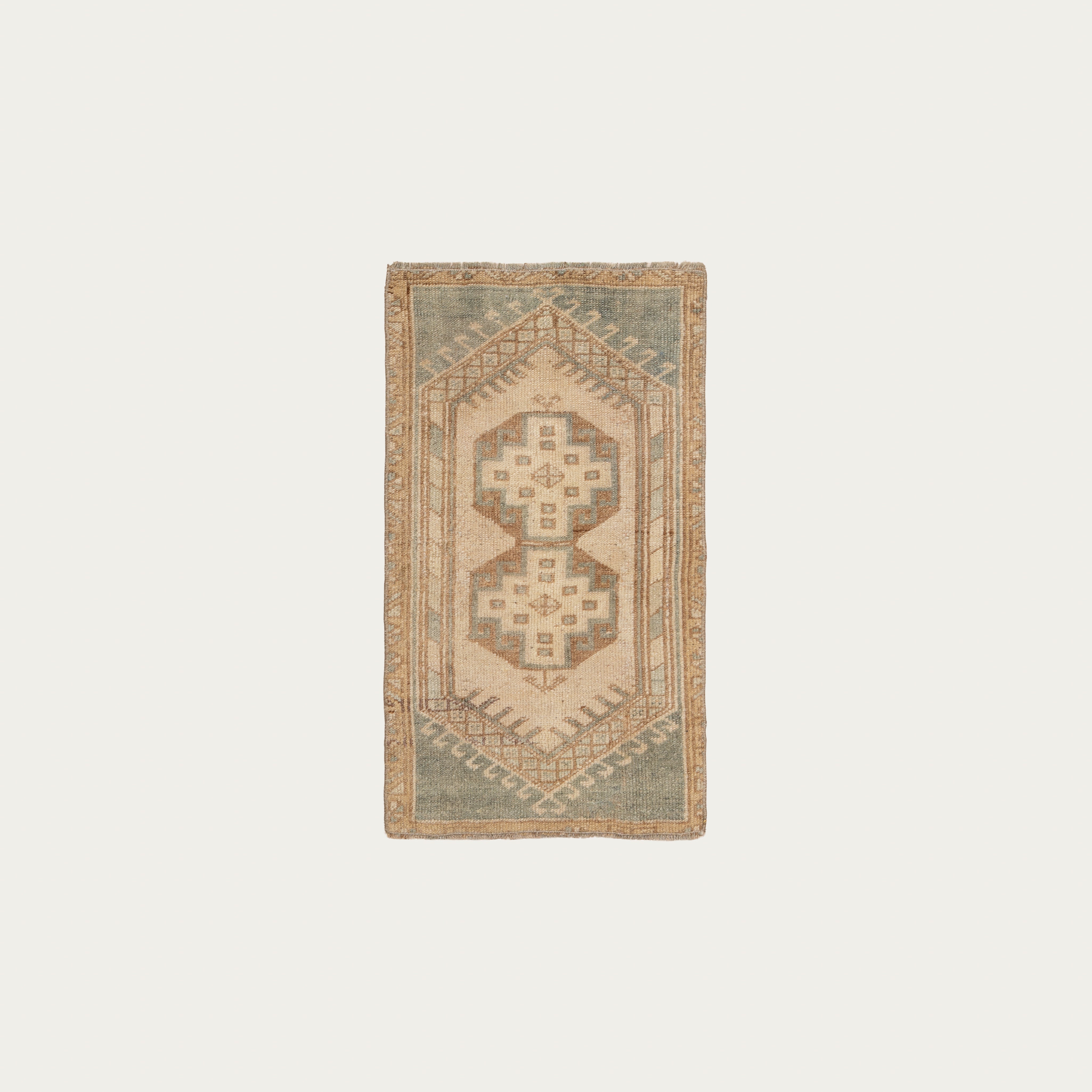 Mist & Sand Geometry Carpet I 2'7" x 1'6"