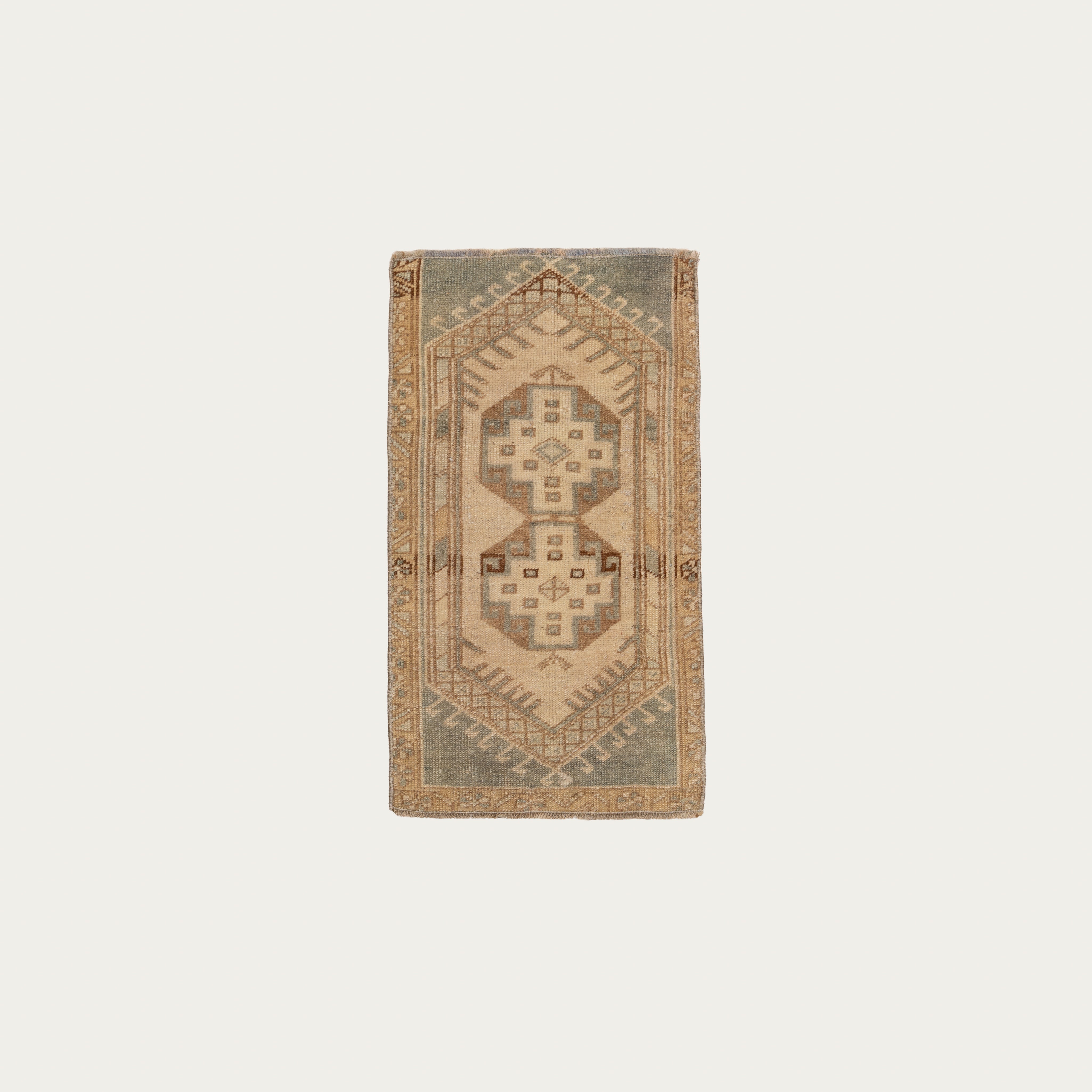 Mist & Sand Geometry Carpet II 2'8" x 1'5"