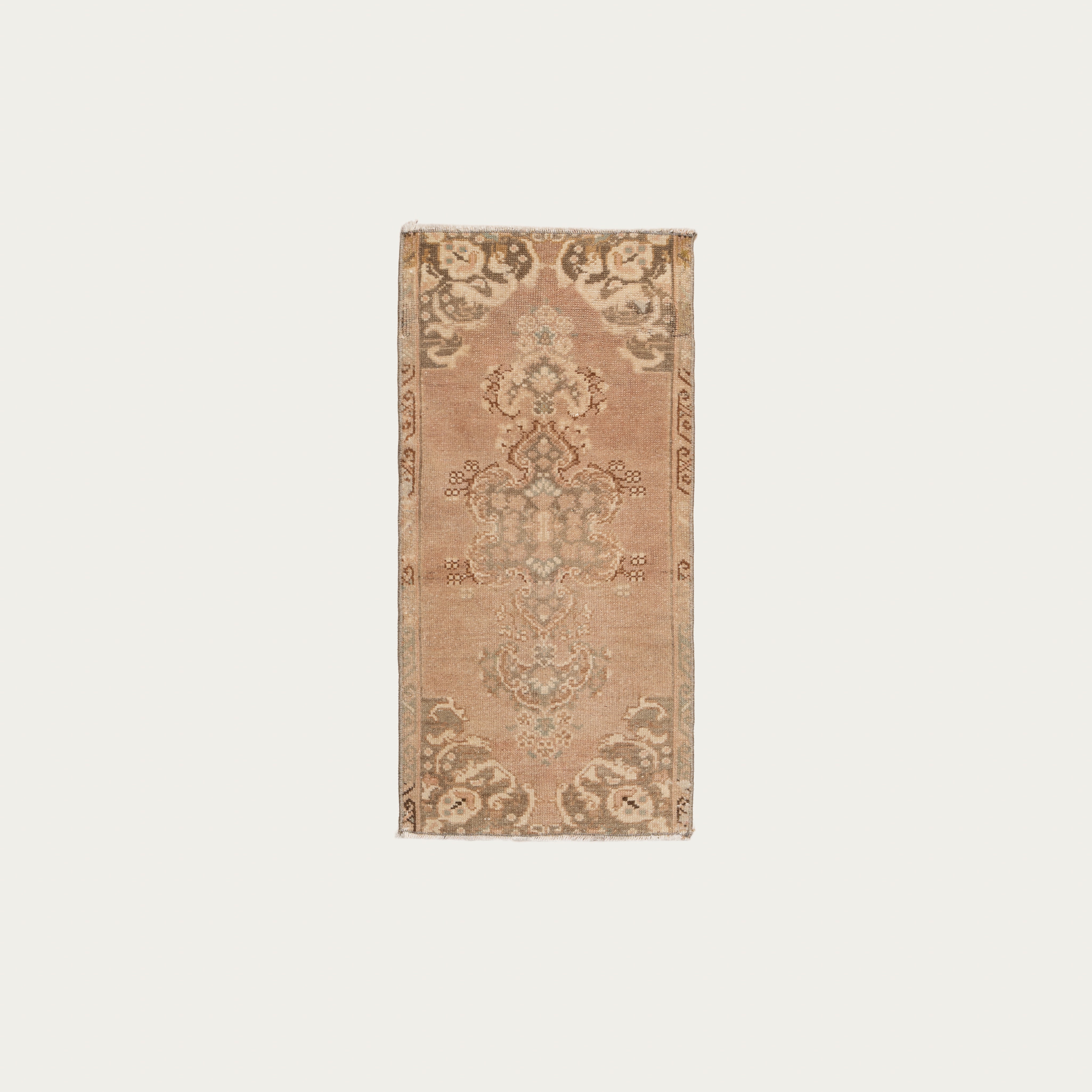 Olive & Taupe Carpet 2'10" x 1'4"
