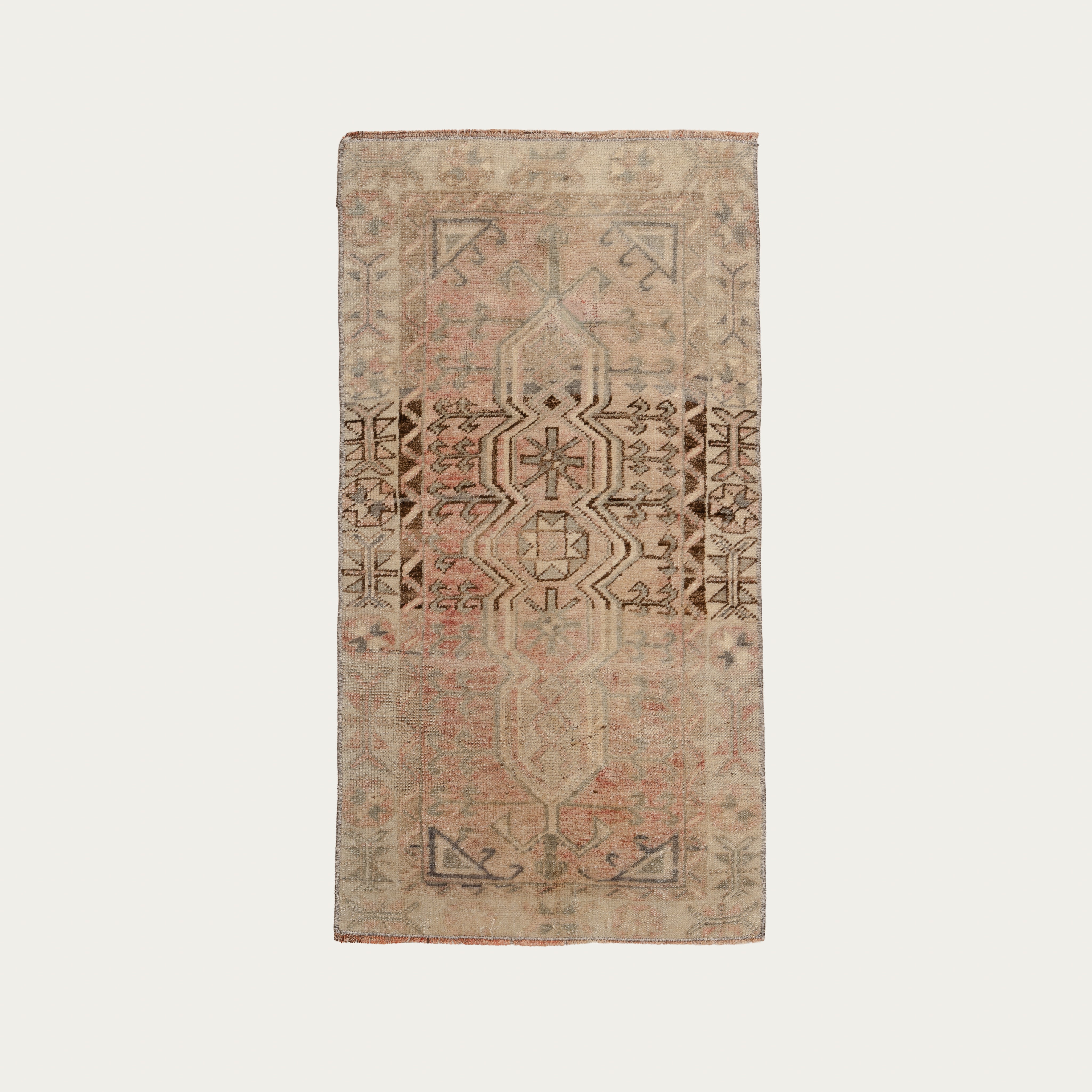 Blush & Smoke Medallion Carpet 3'5" x 1'10"