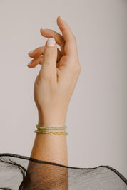 Gold & Peridot Stretchy Bracelet