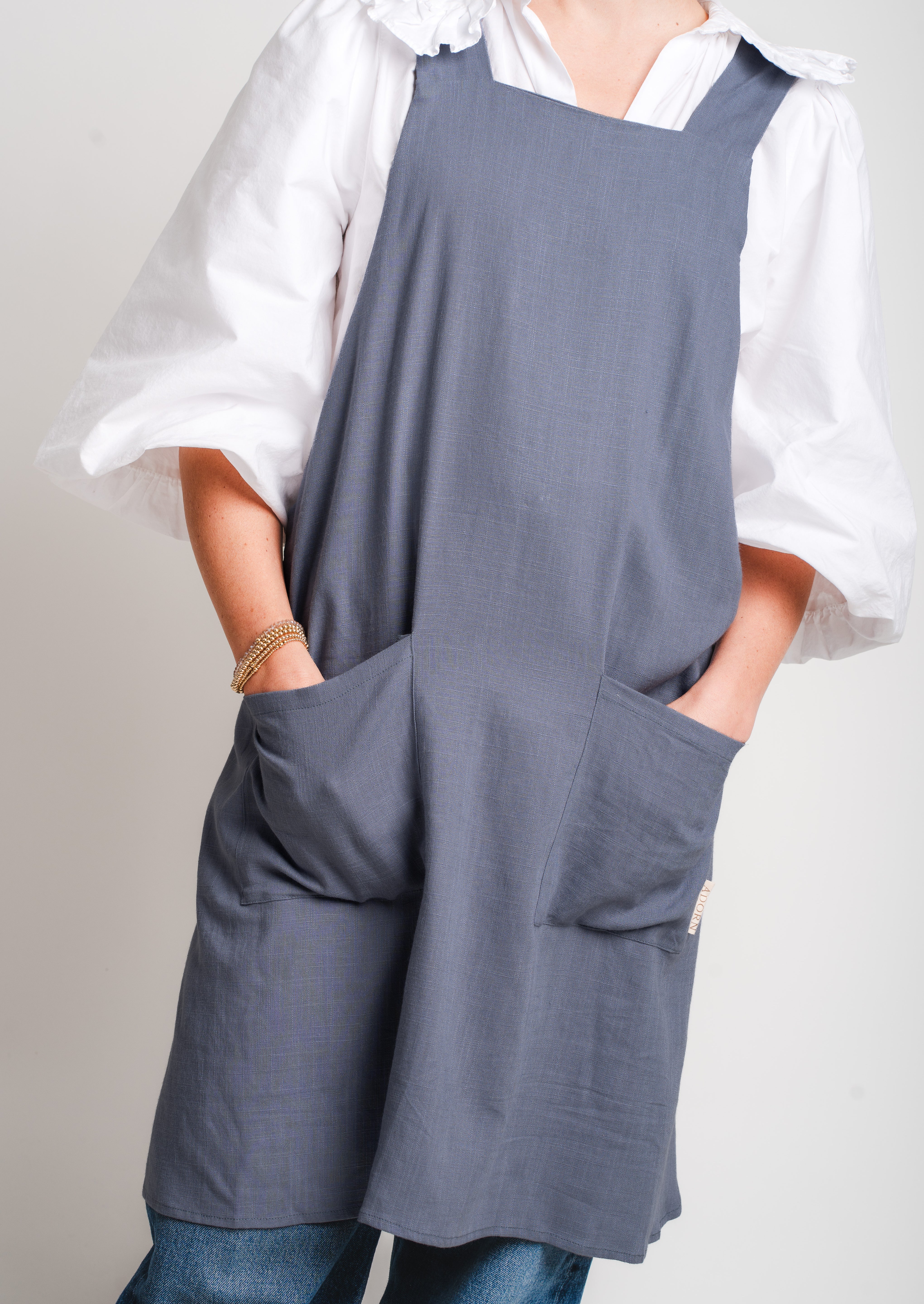 Linen Crossback Apron