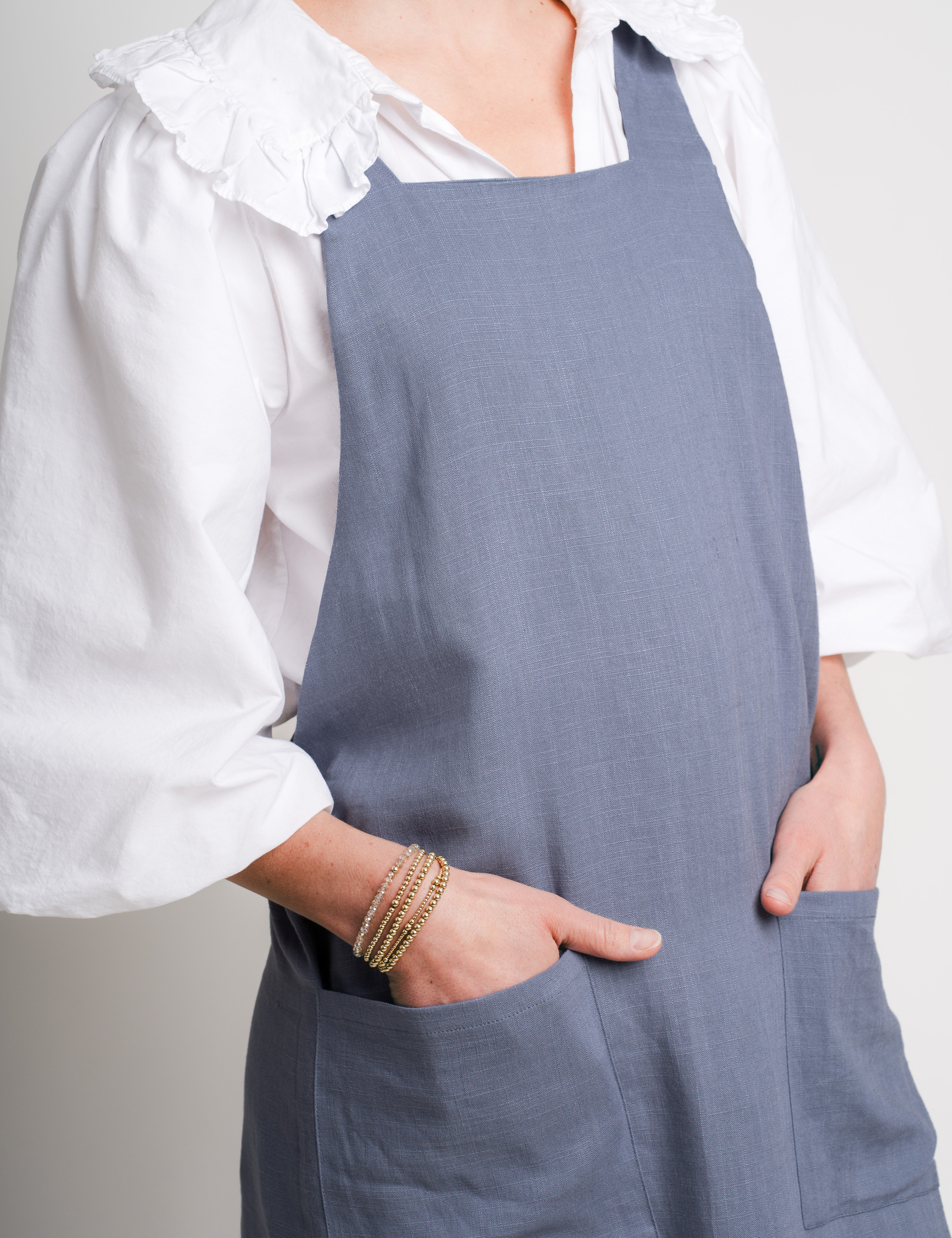 Linen Crossback Apron