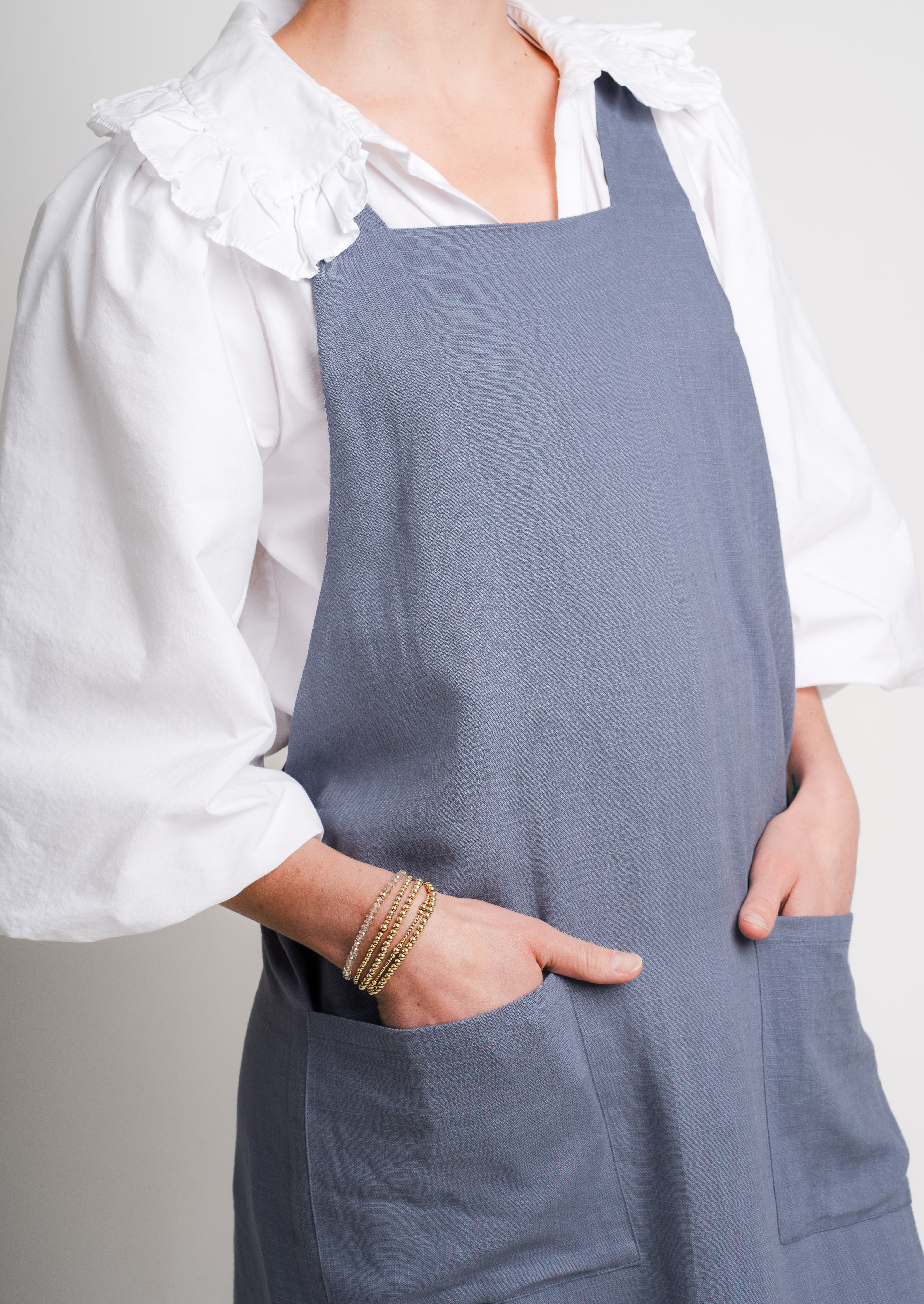 Linen Crossback Apron