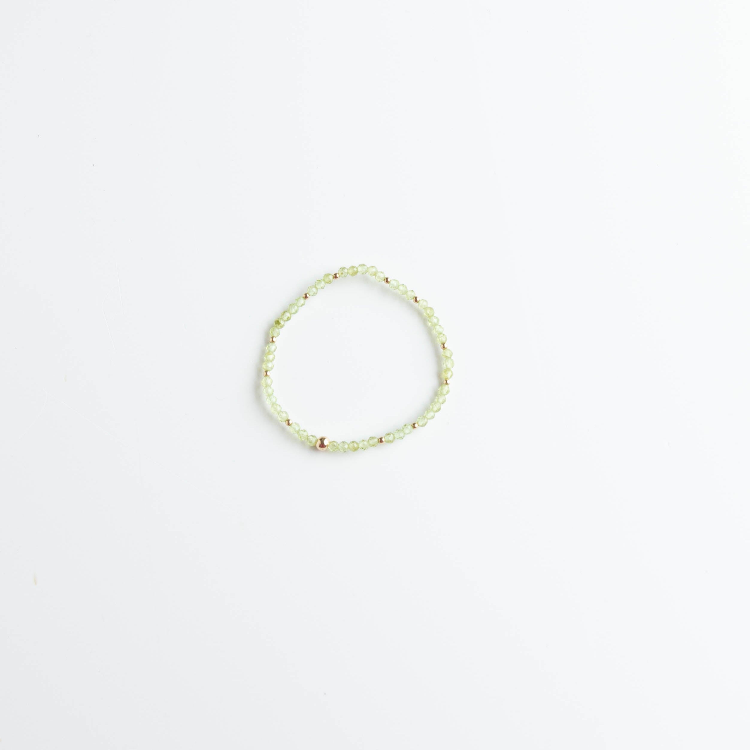 Gold & Peridot Stretchy Bracelet