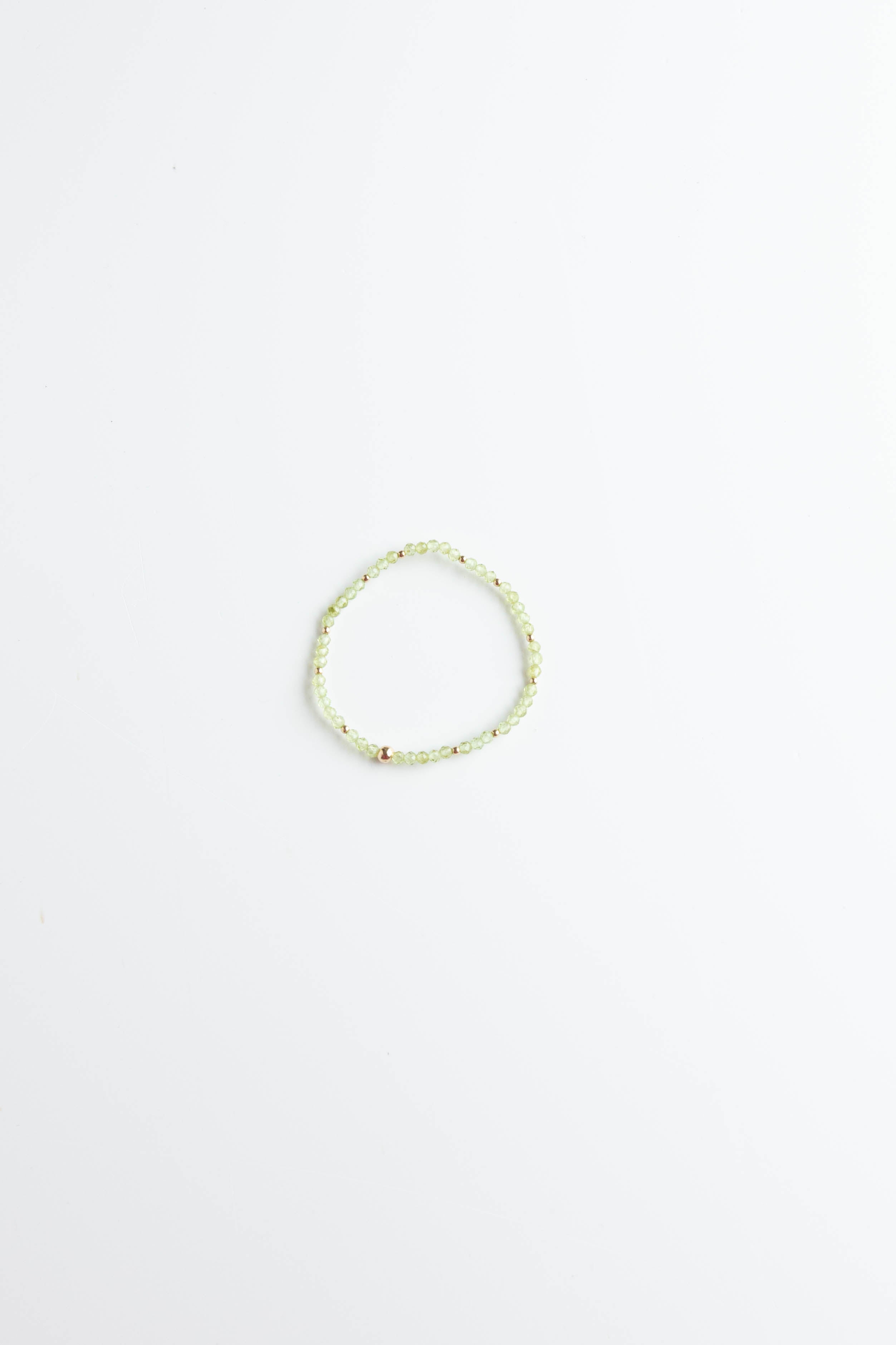 Gold & Peridot Stretchy Bracelet